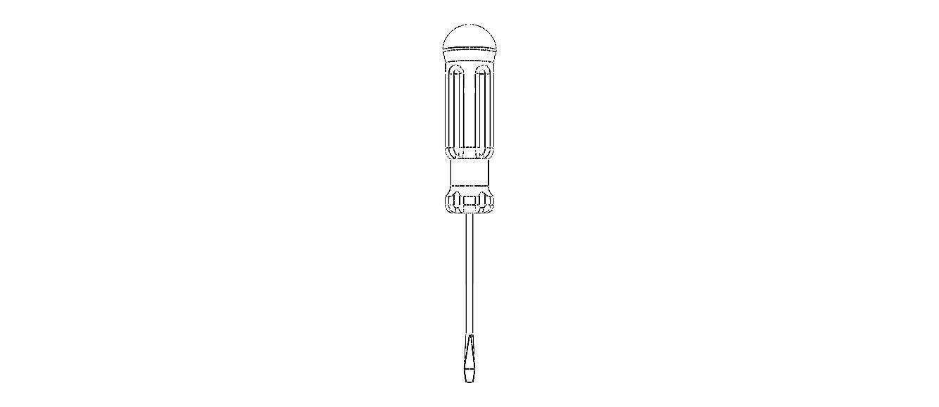 Flat Tip Screw Driver 2mm x 130mm Overall 3D model_26
