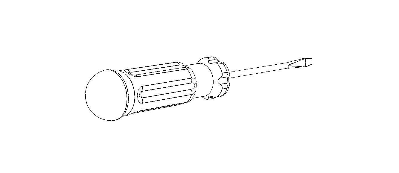 Flat Tip Screw Driver 2mm x 130mm Overall 3D model_34