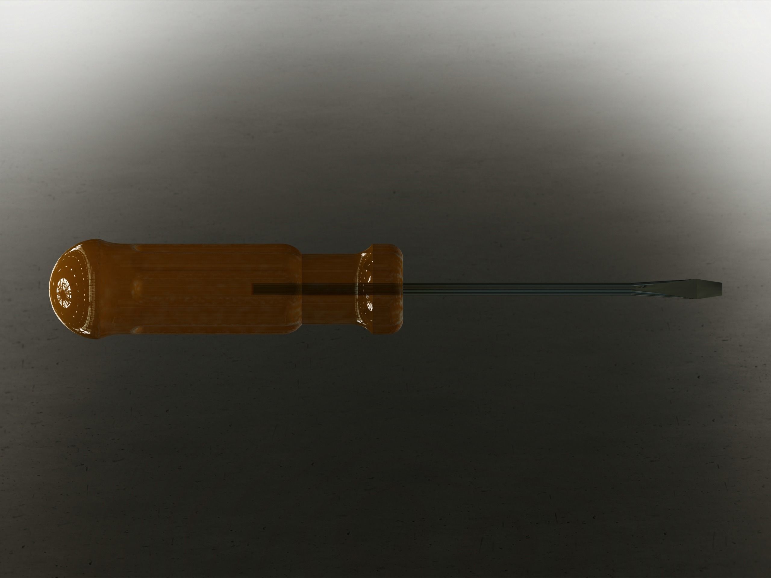 Flat Tip Screw Driver 2mm x 130mm Overall 3D model_1