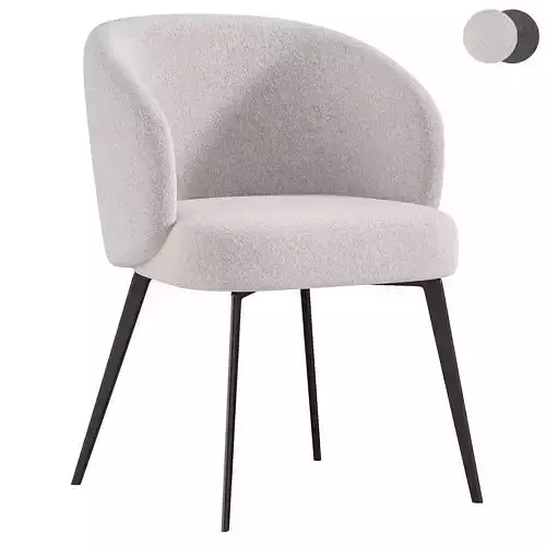 Lloyd Boucle Dining Chair By Luxdeco Collection 3D model