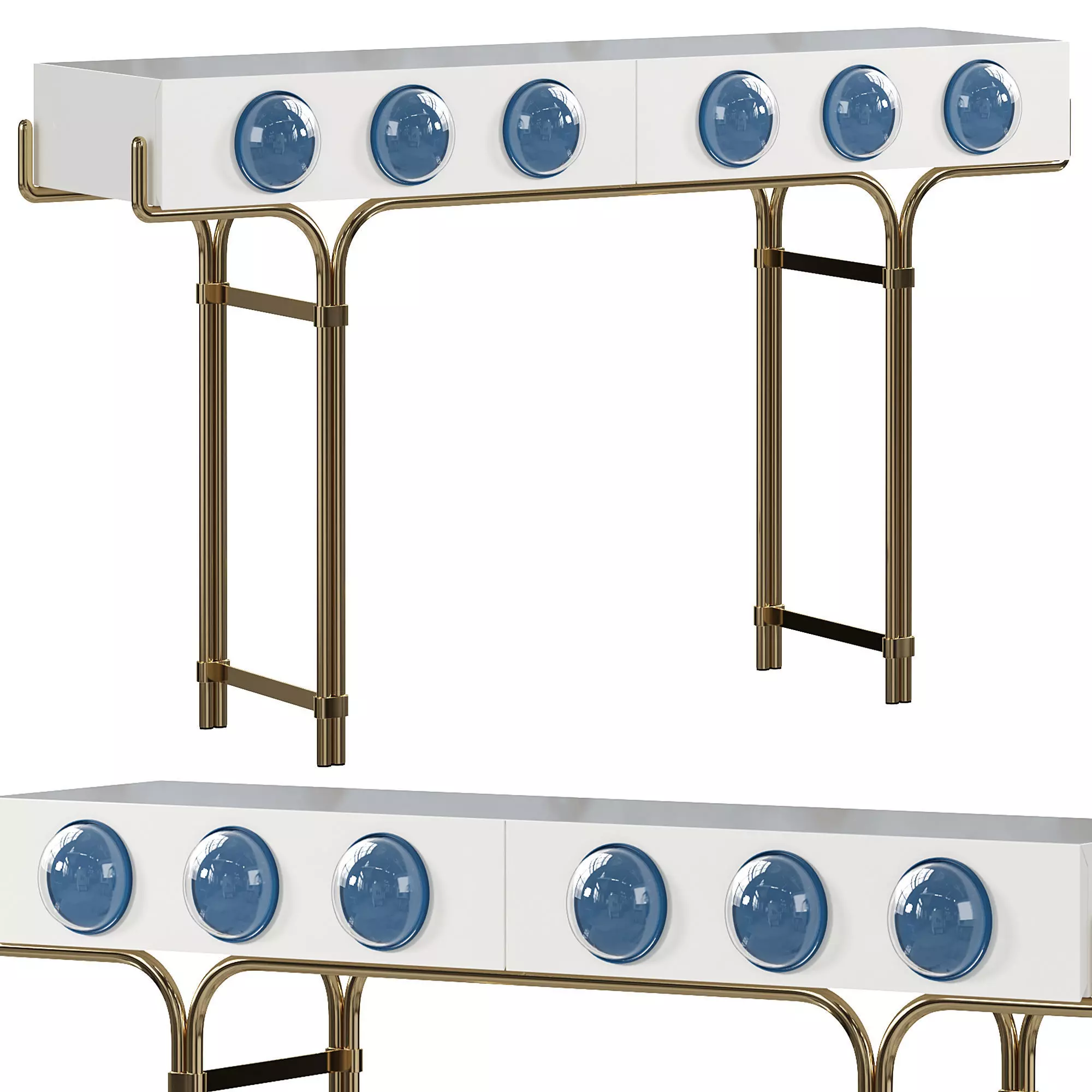 Globo Lacquered Console Table By Luxdeco Collection 3D model