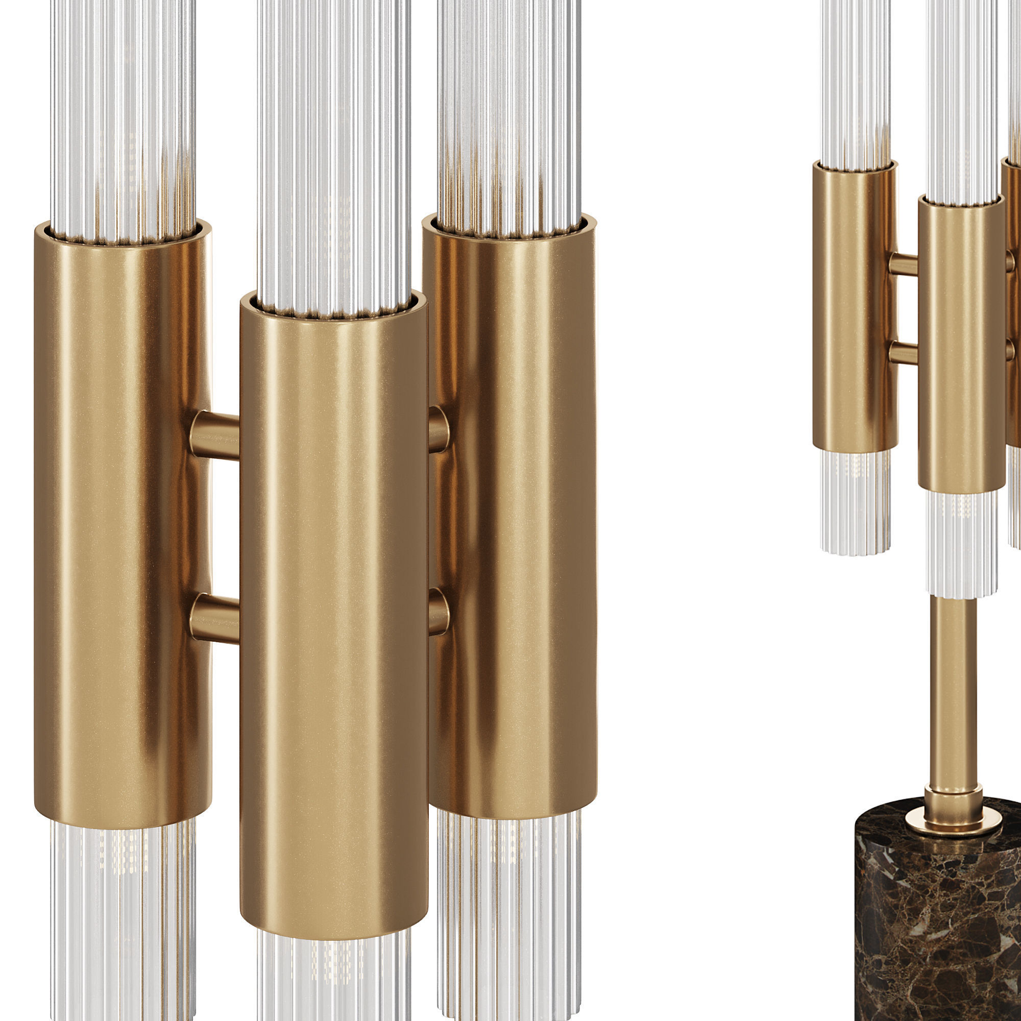 waterfall table lamp by luxdeco 3D model_1