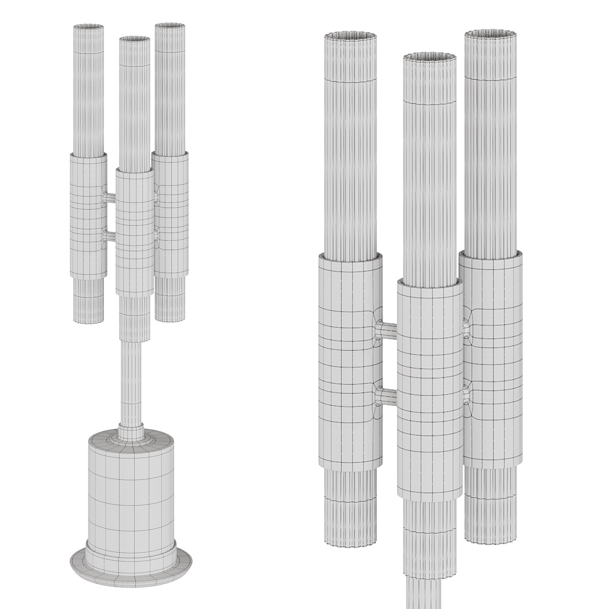 waterfall table lamp by luxdeco 3D model_2