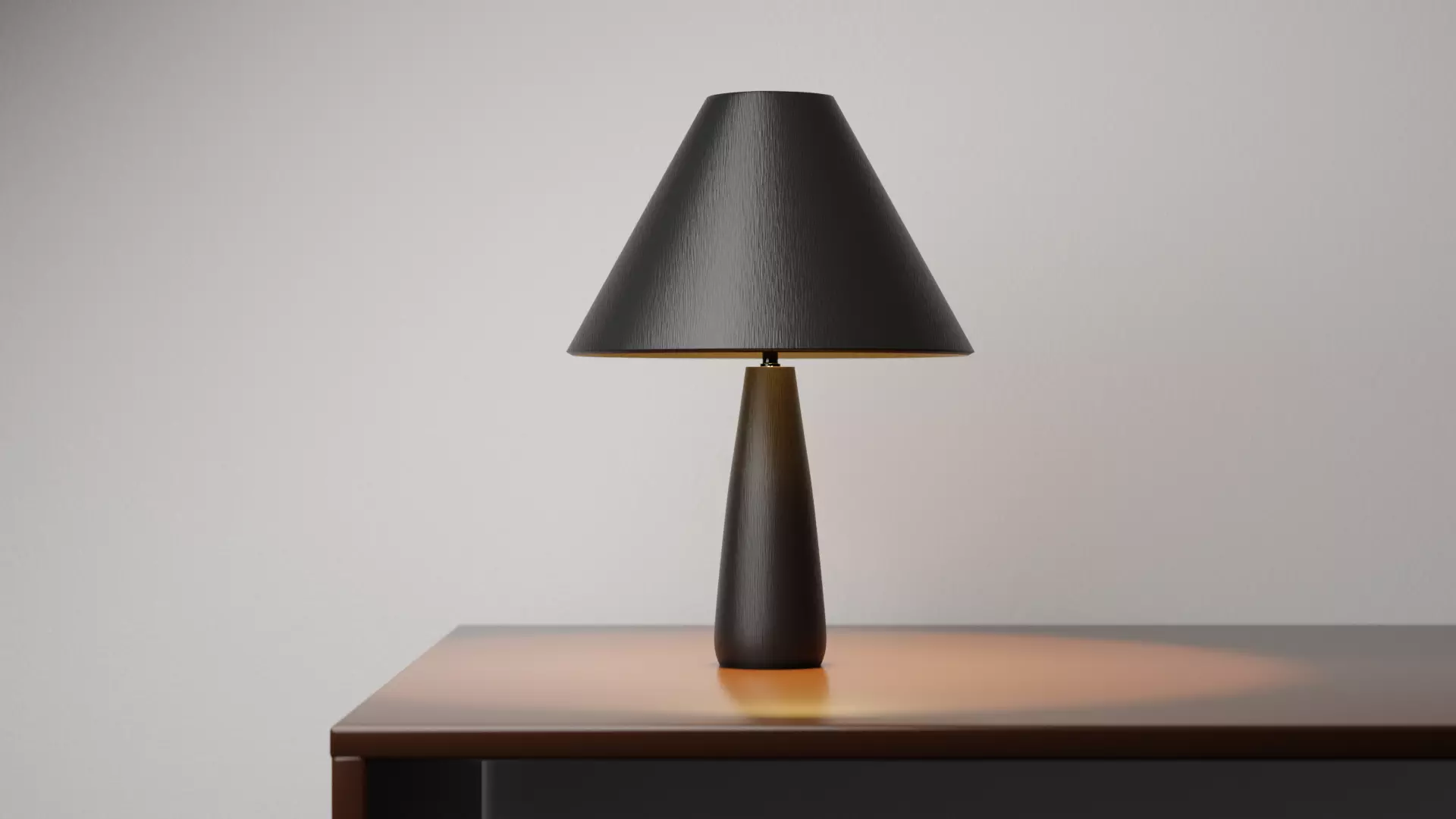 Polar Black Table Lamp 3D model_0