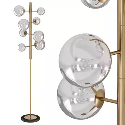 argento clear glass floor lamp by luxdeco  