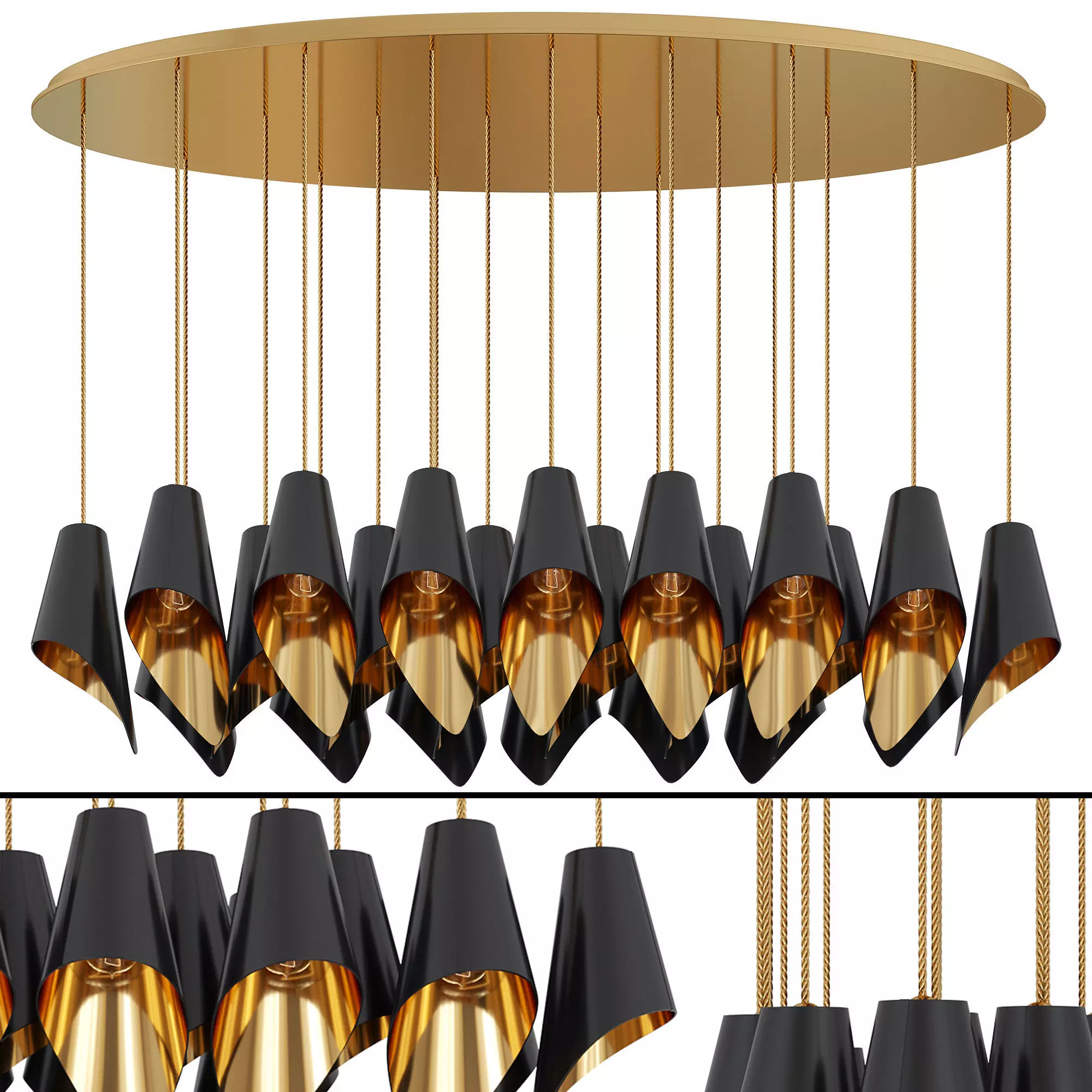 Arc 25 Chandelier by Luxdeco 3D model_0
