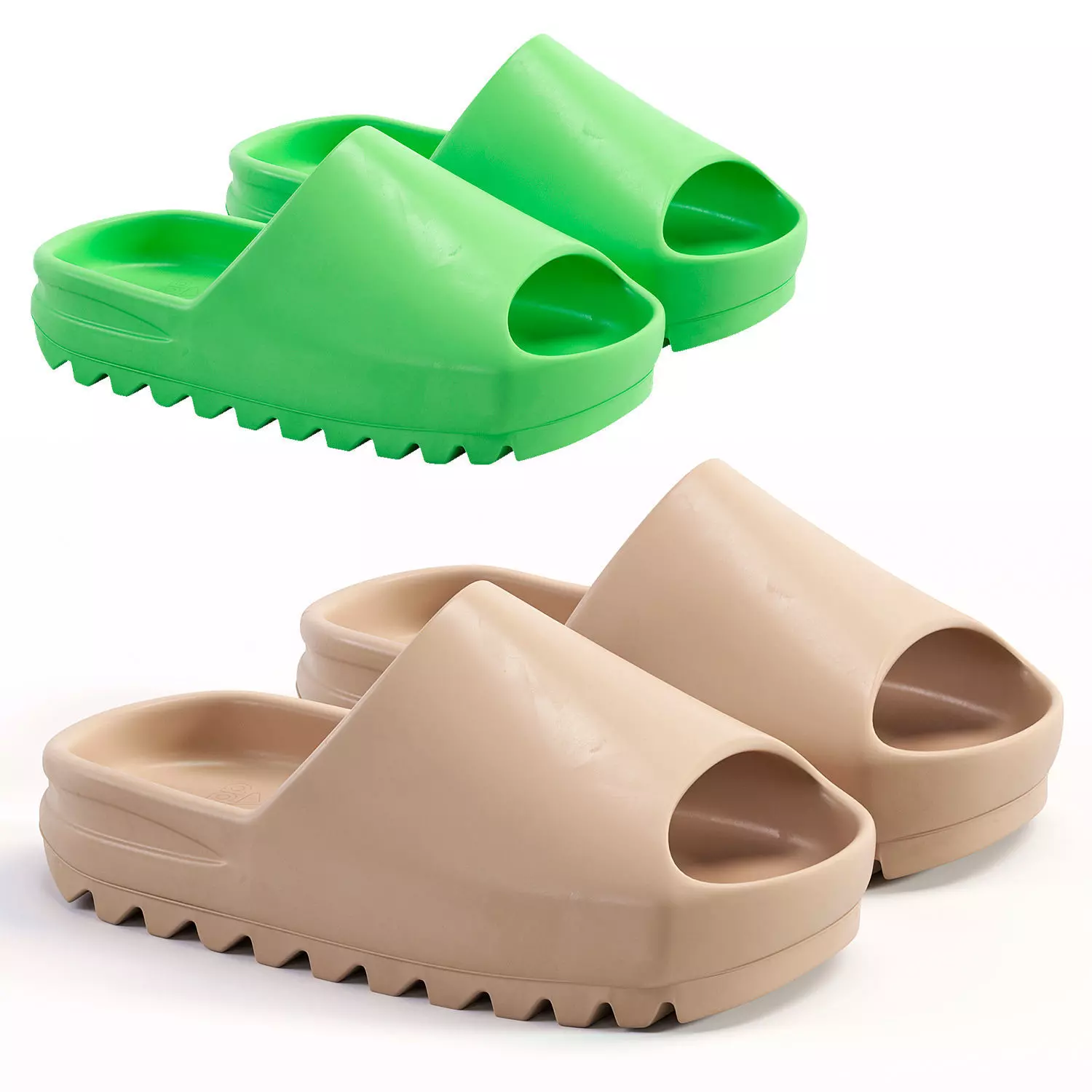 adidas yeezy slides resin 3D model_0