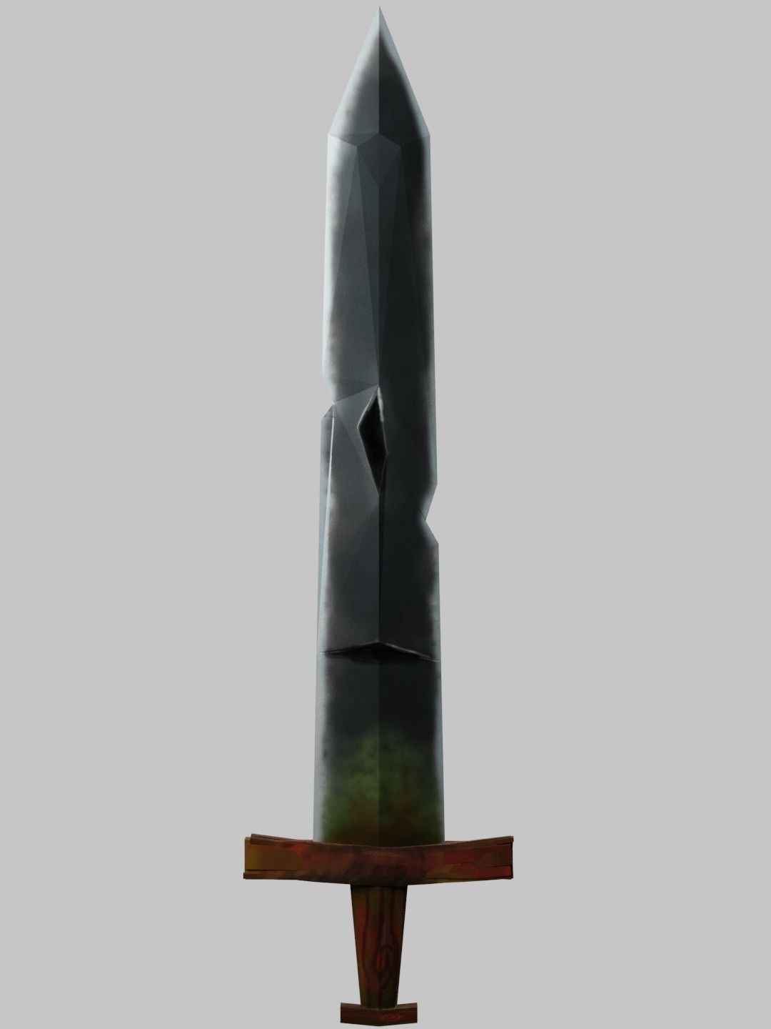 game assets sword Low-poly 3D model_1