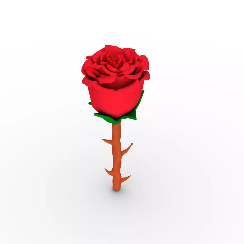 a beautiful rose 3D print model_0