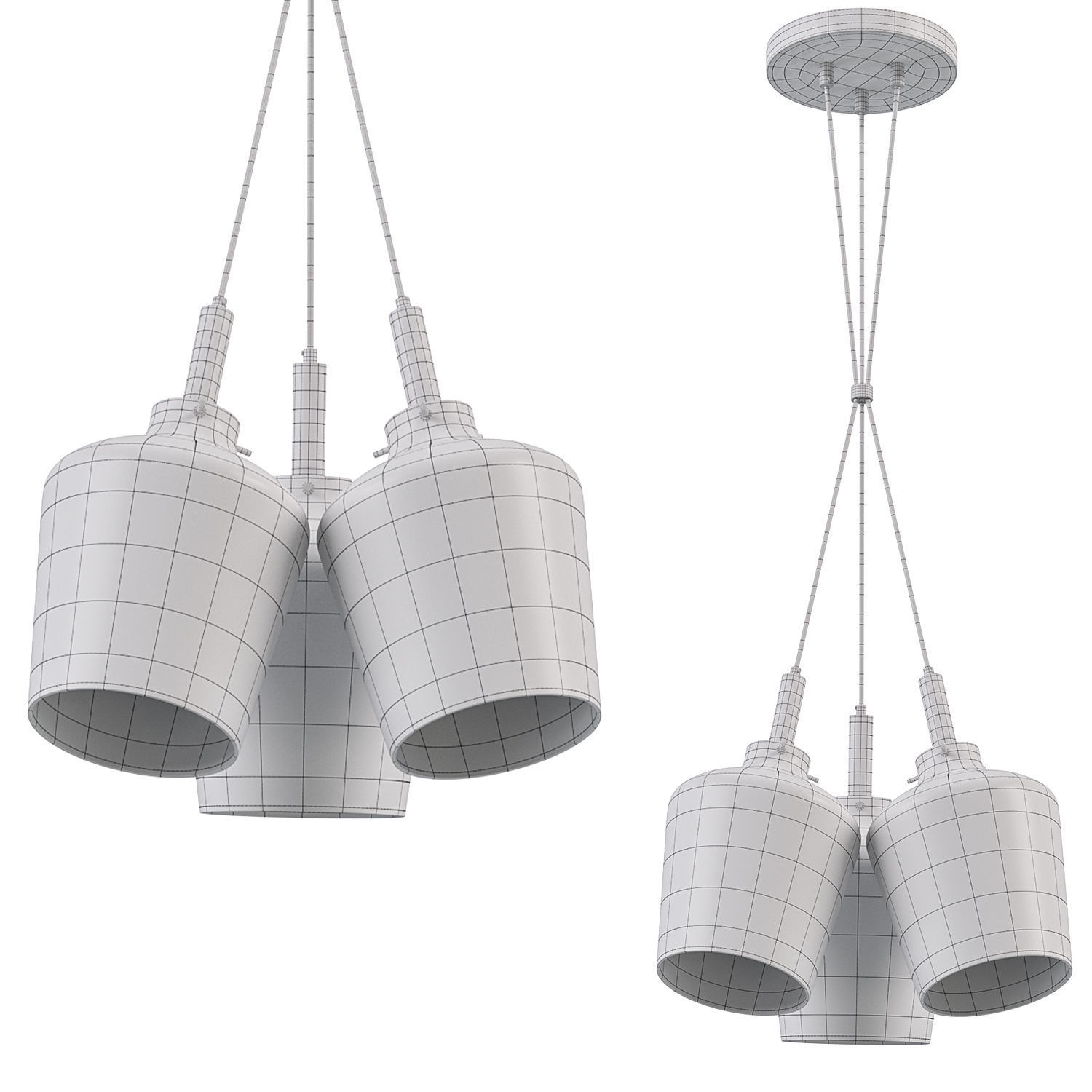 June Gathered Pendant By Quoizel 3D model_2