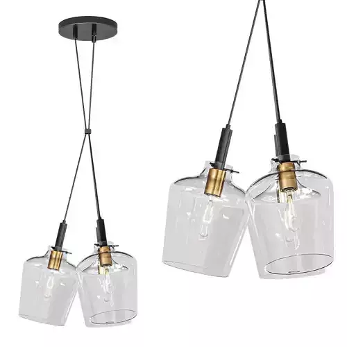 June Gathered Pendant By Quoizel 3D model