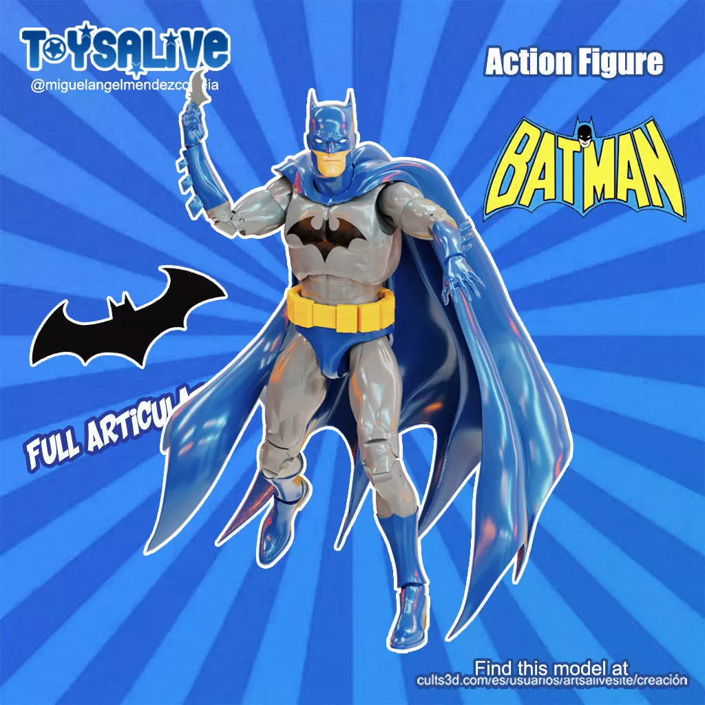 BATMAN FULL ARTICULATED ACTION FIGURE 3D print model_0