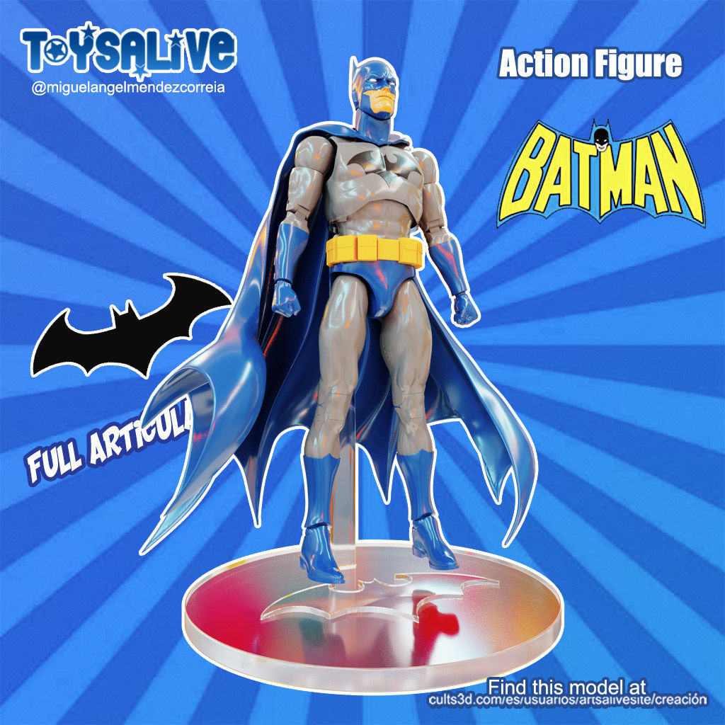 BATMAN FULL ARTICULATED ACTION FIGURE 3D print model_4