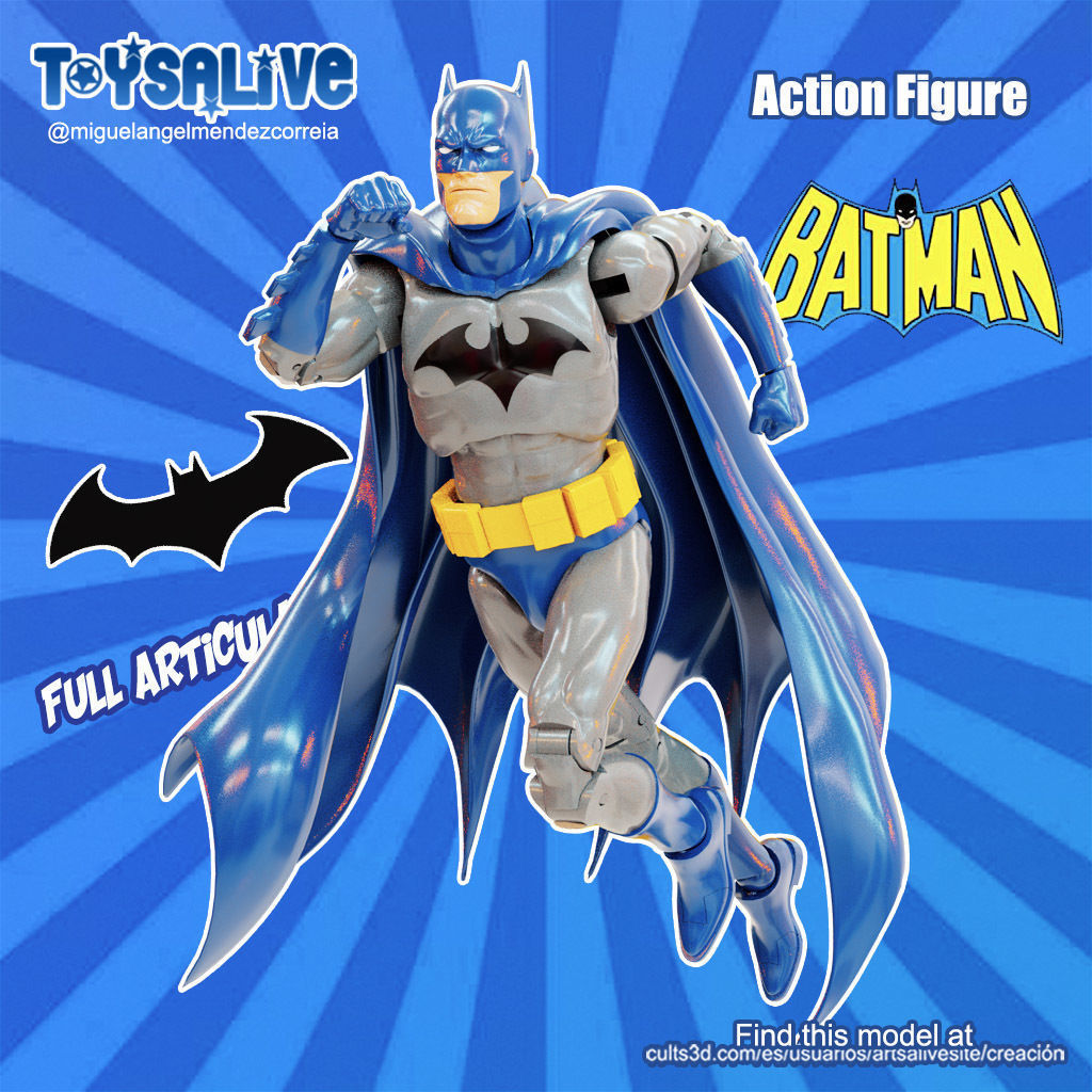 BATMAN FULL ARTICULATED ACTION FIGURE 3D print model_2