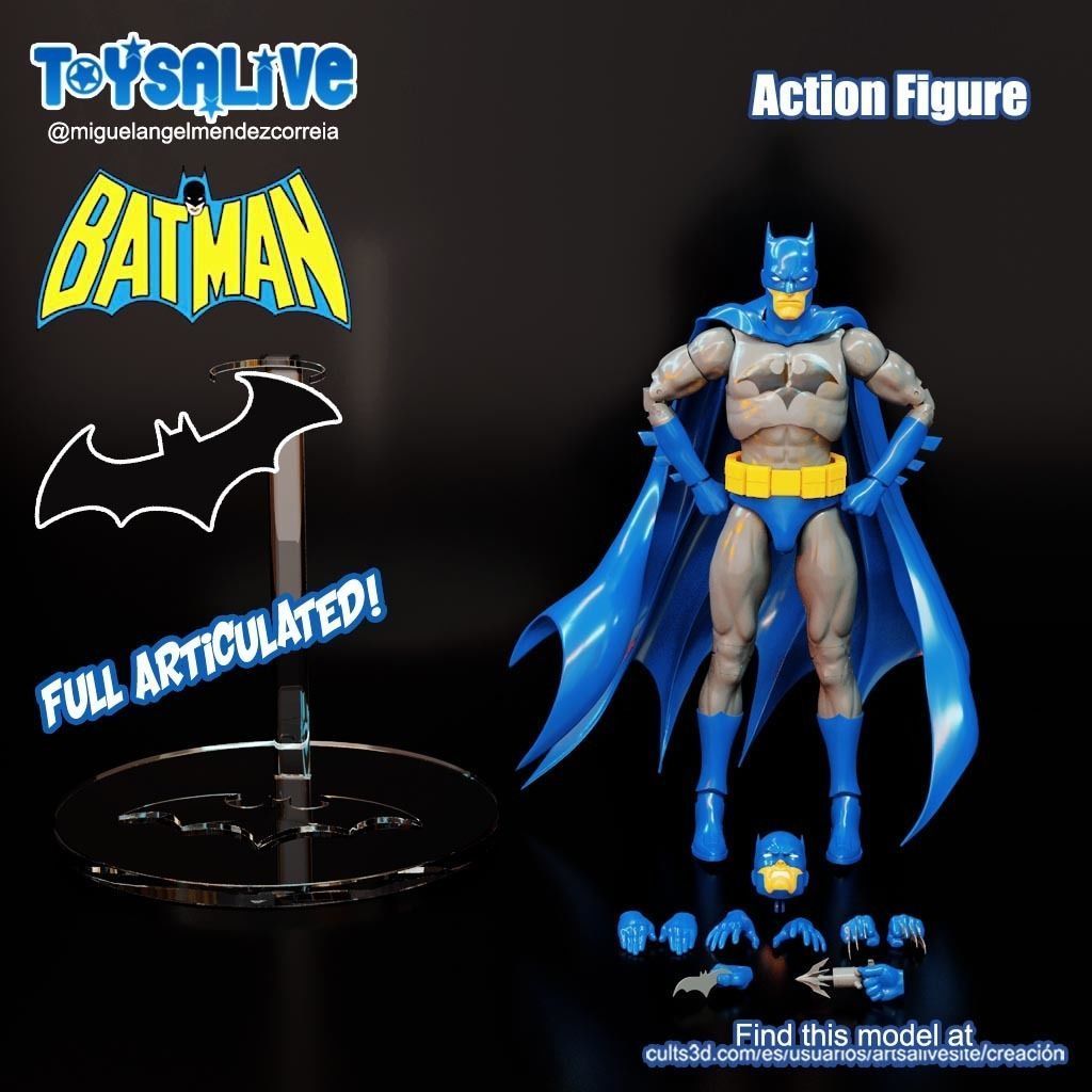 BATMAN FULL ARTICULATED ACTION FIGURE 3D print model_6
