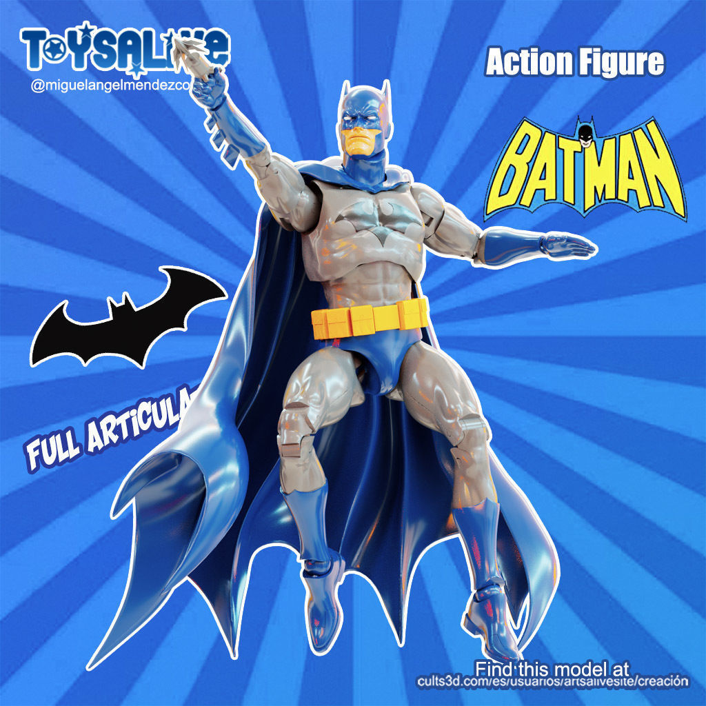 BATMAN FULL ARTICULATED ACTION FIGURE 3D print model_3