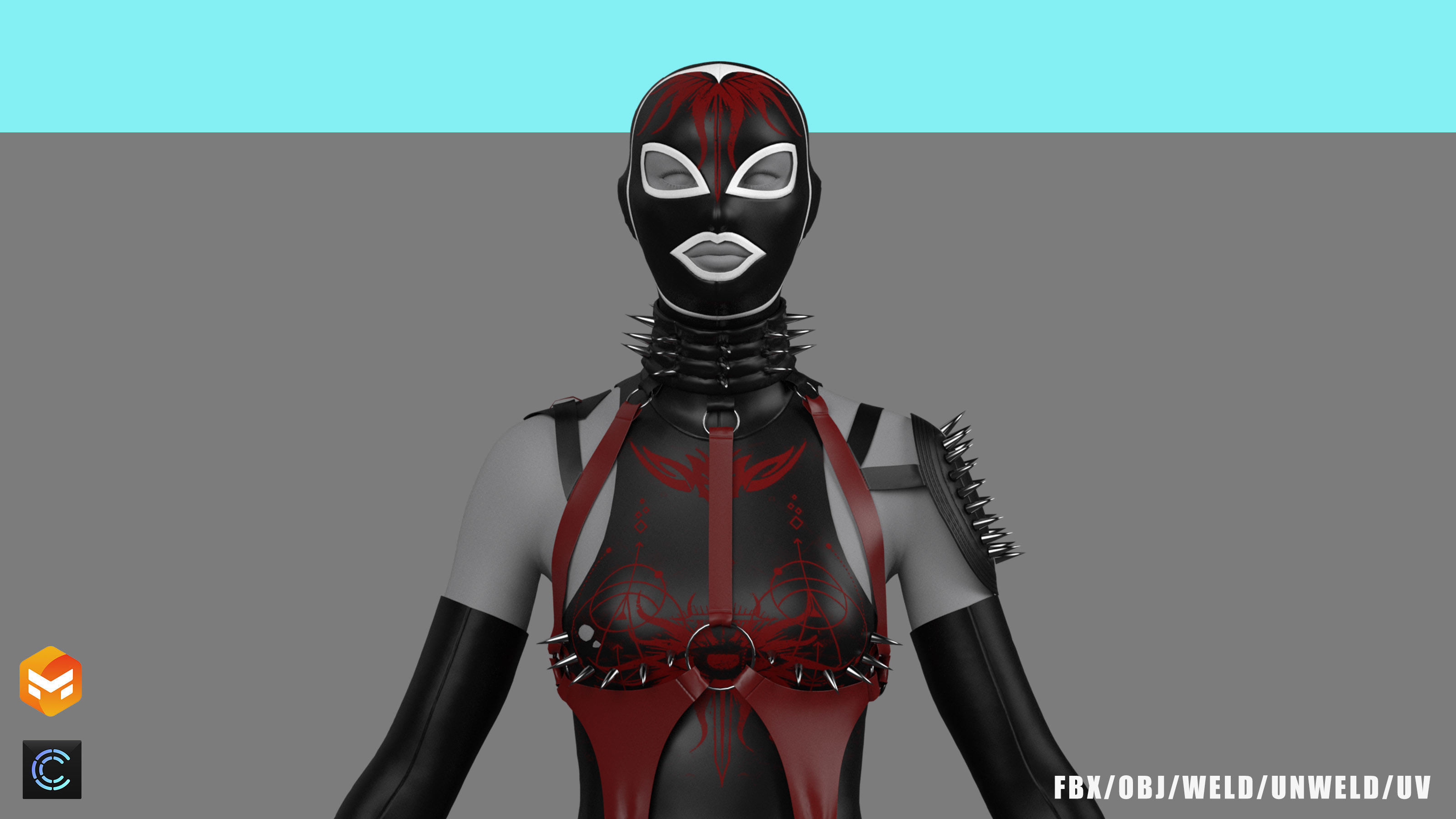 Womens clothing 3D model_6