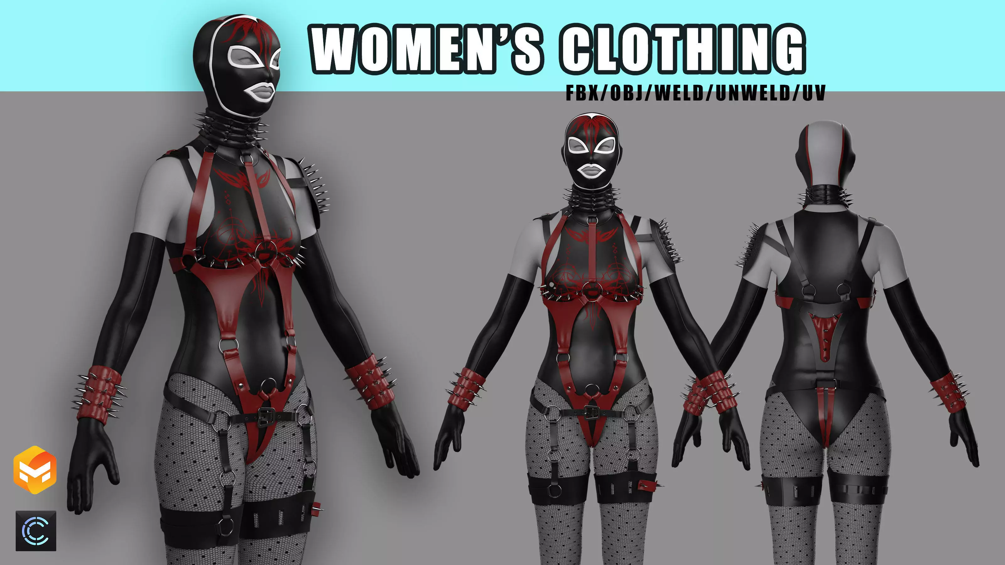 Womens clothing 3D model_0