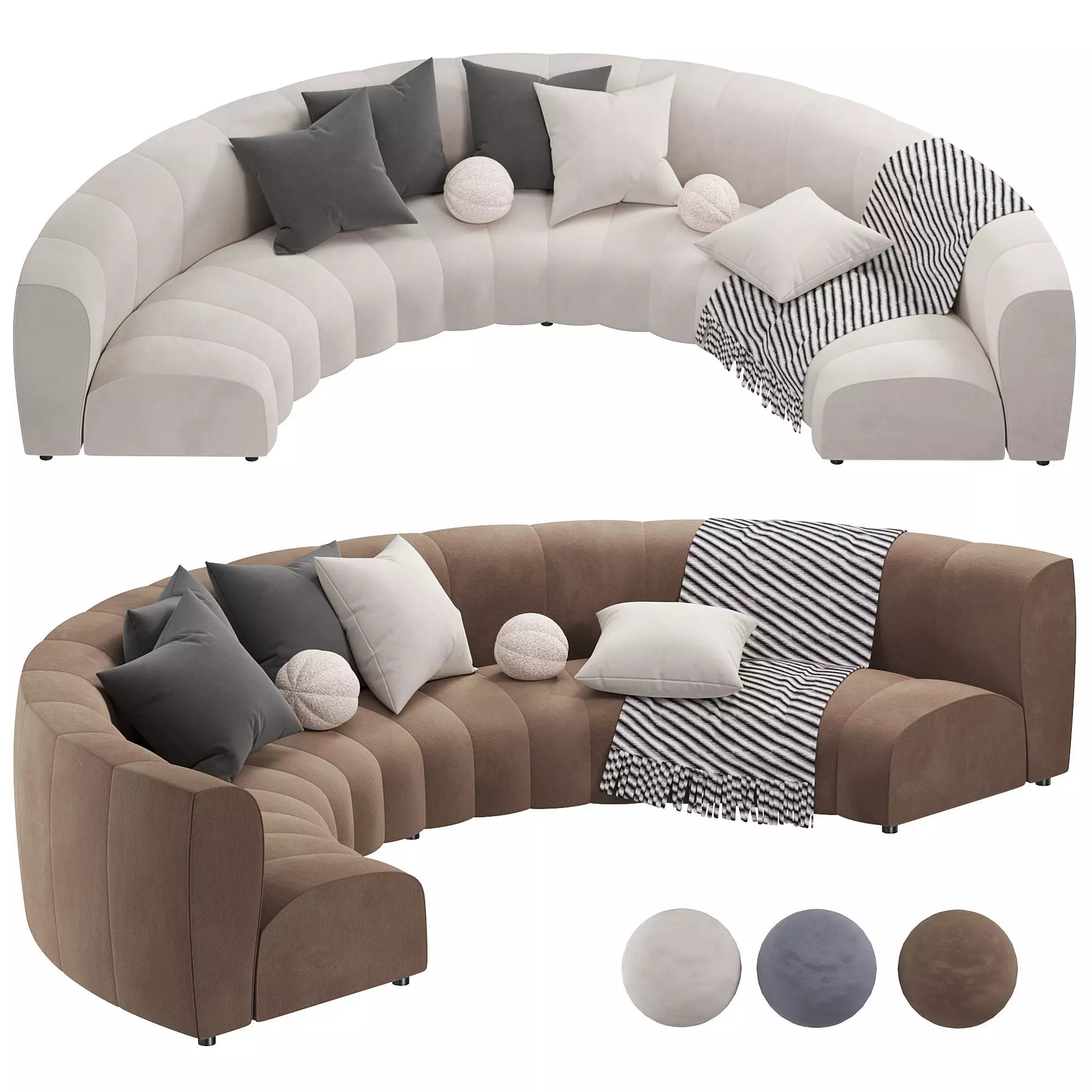LOTUS MODULAR CURVED SOFA by Atmacha 3D model_0