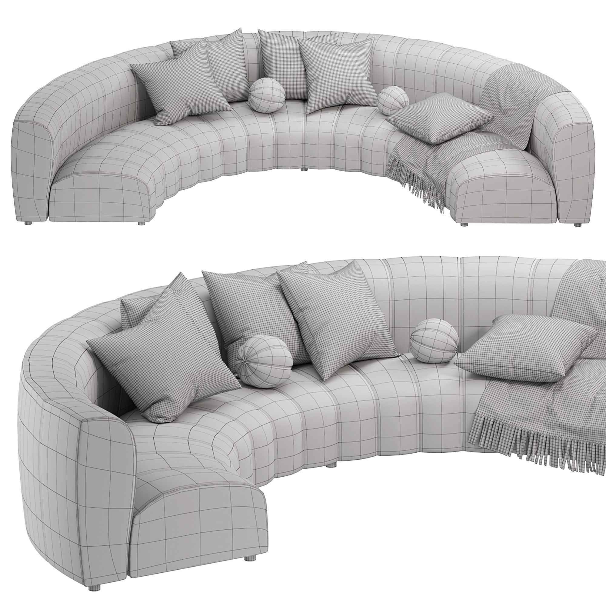 LOTUS MODULAR CURVED SOFA by Atmacha 3D model_2