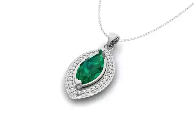 Marquise Diamond Pendant P 073