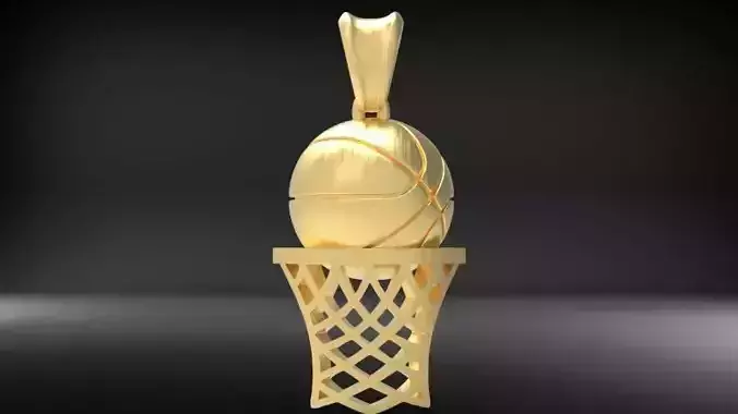 Basketball Net Necklace Pendant Charm Sport Jewelry