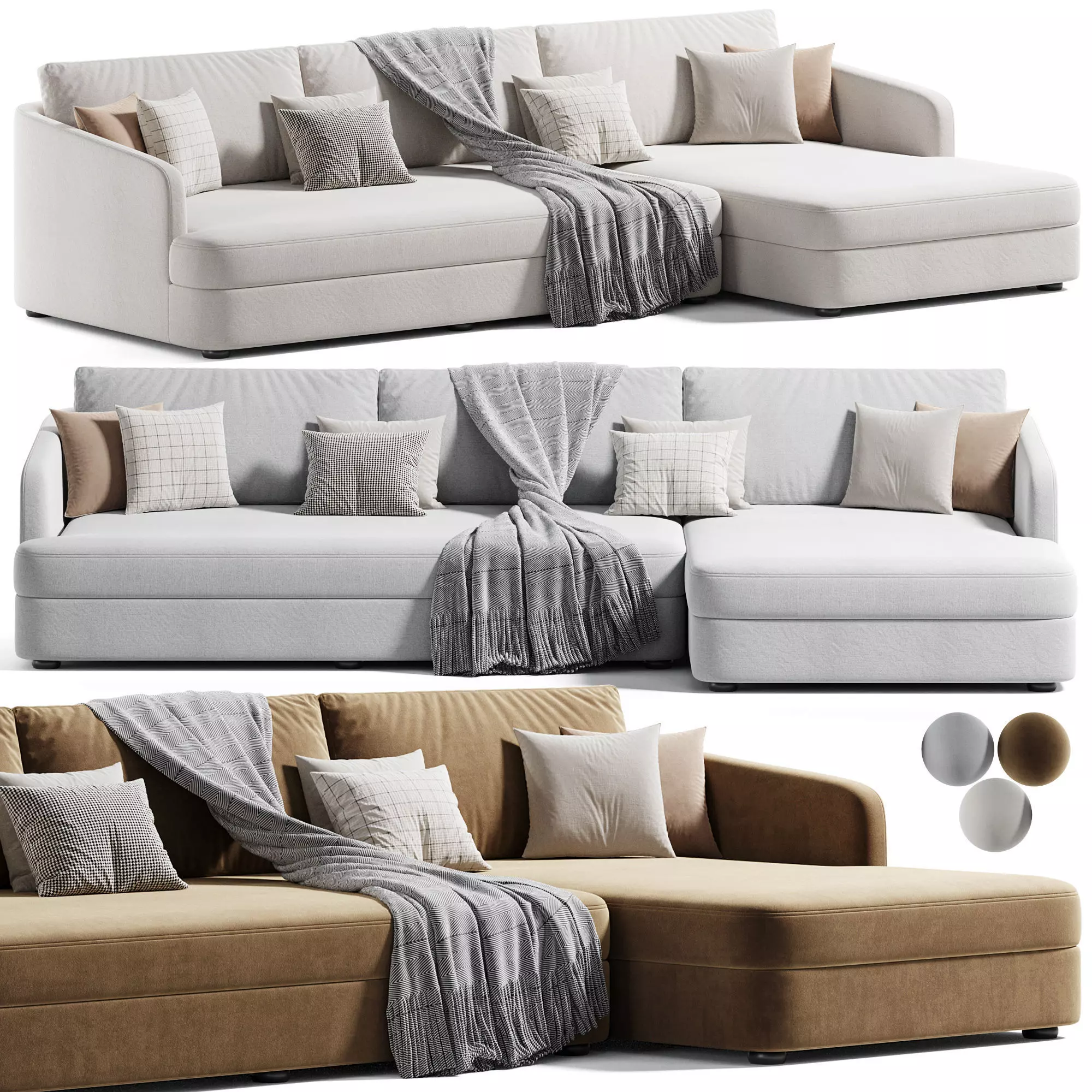 Flexform Barret Sofa 3D model_0