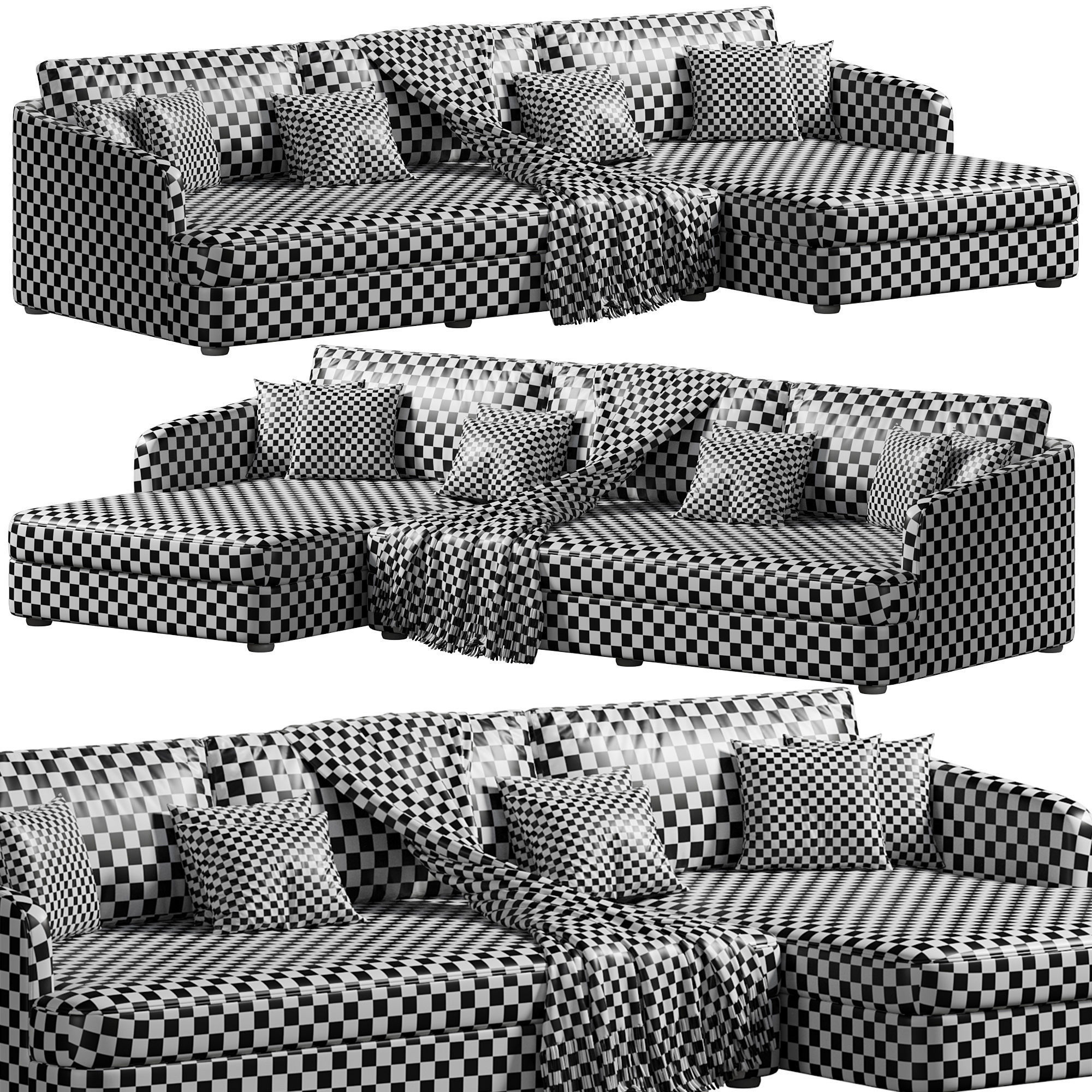 Flexform Barret Sofa 3D model_6