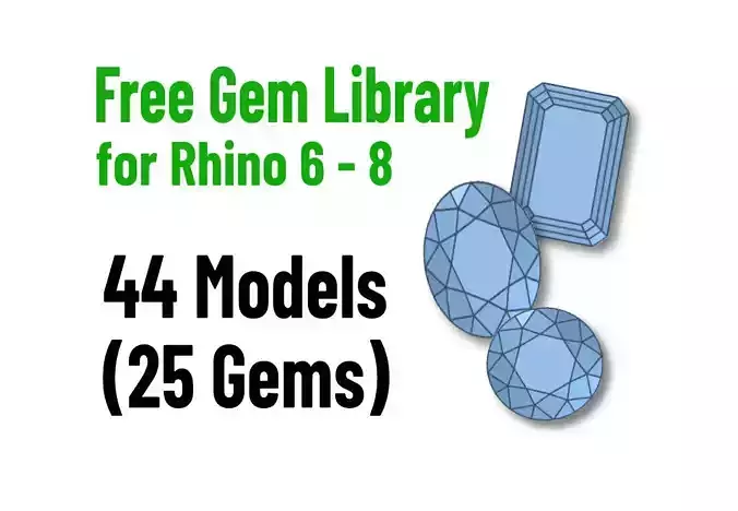 FREE Rhino Gem Library Free 3D model