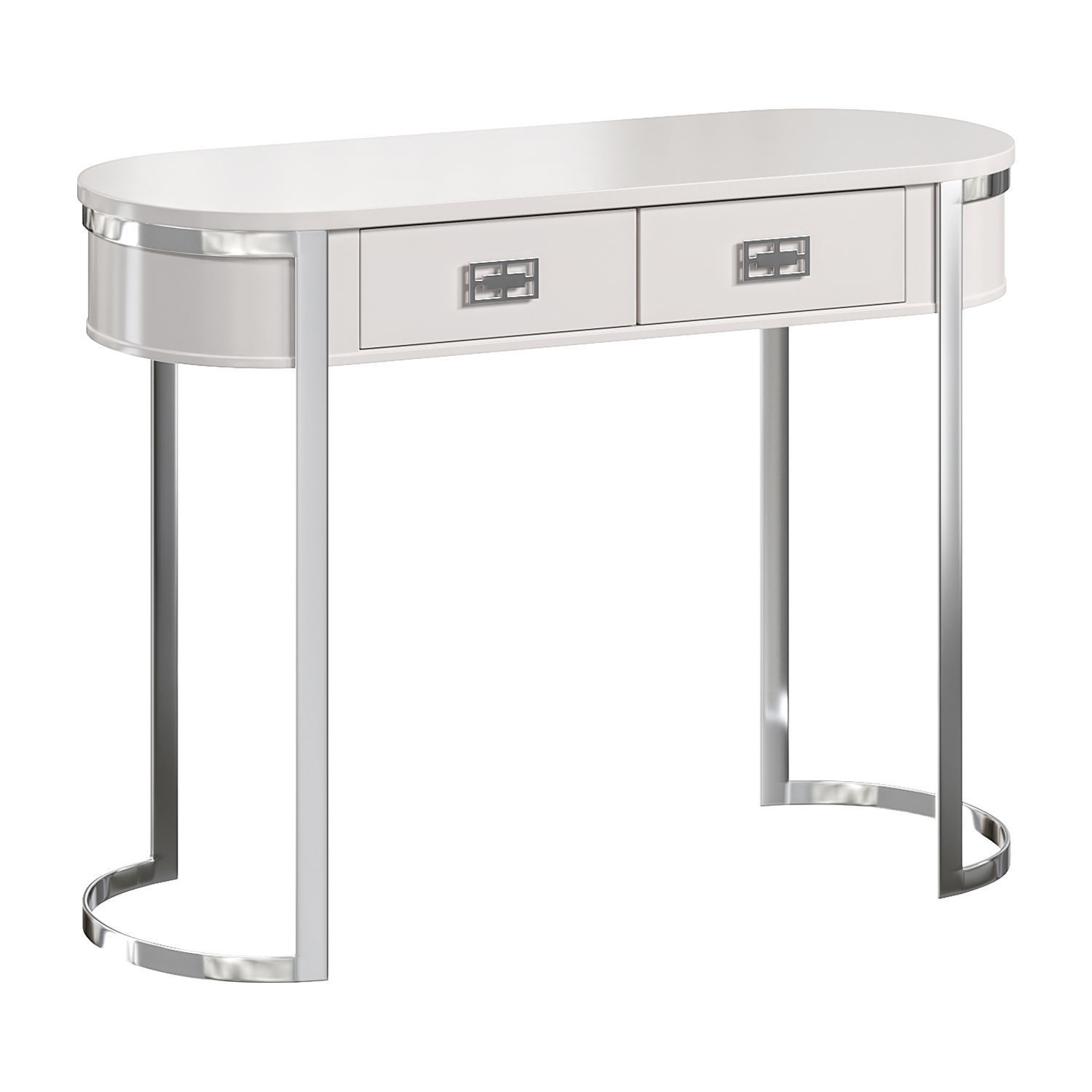 White Modern Console Table by Homary  3D model_1