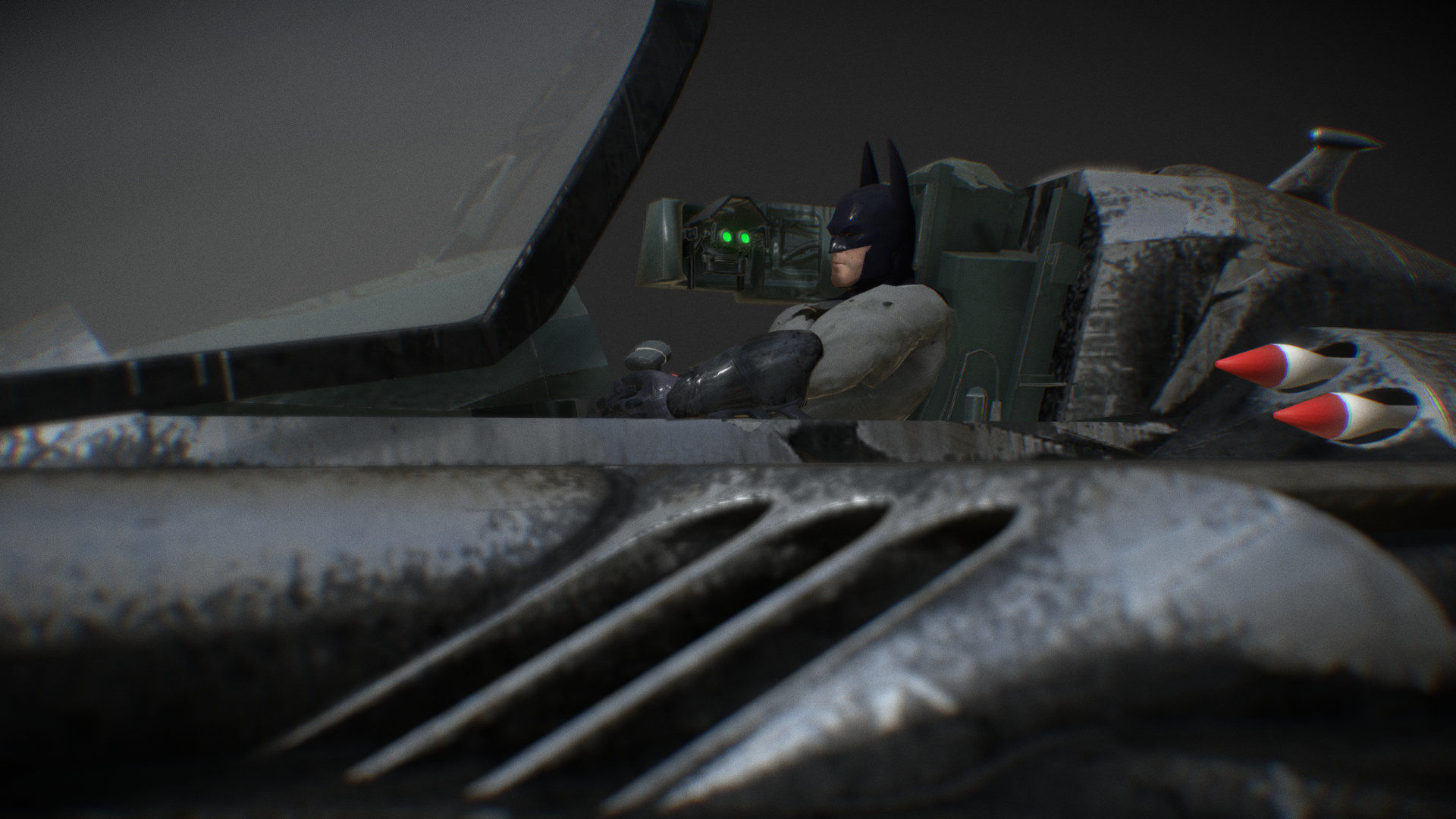 Batwing from the film Batman 1989 Low-poly 3D model_9