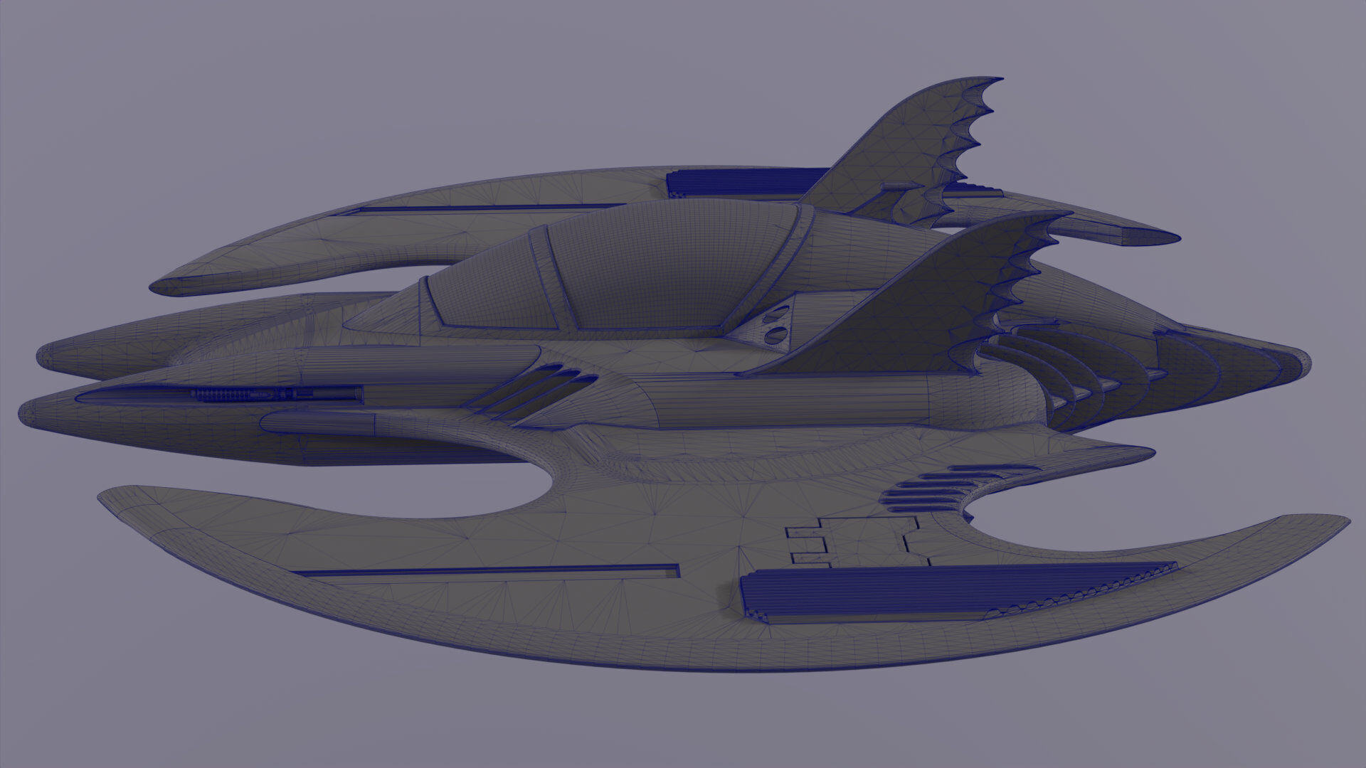 Batwing from the film Batman 1989 Low-poly 3D model_31