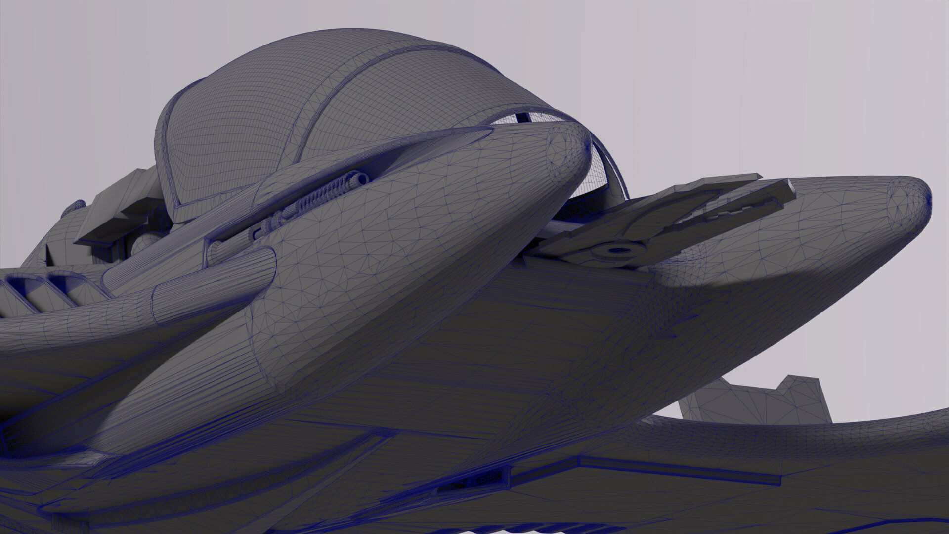 Batwing from the film Batman 1989 Low-poly 3D model_35