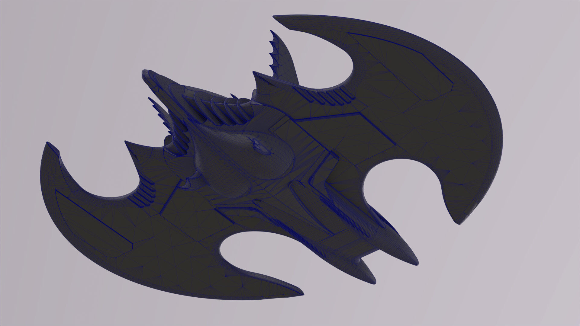 Batwing from the film Batman 1989 Low-poly 3D model_24