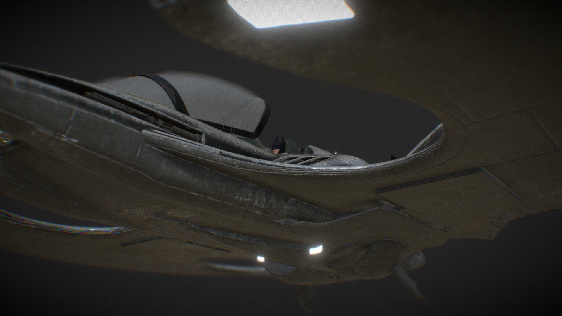 Batwing from the film Batman 1989 Low-poly 3D model_4