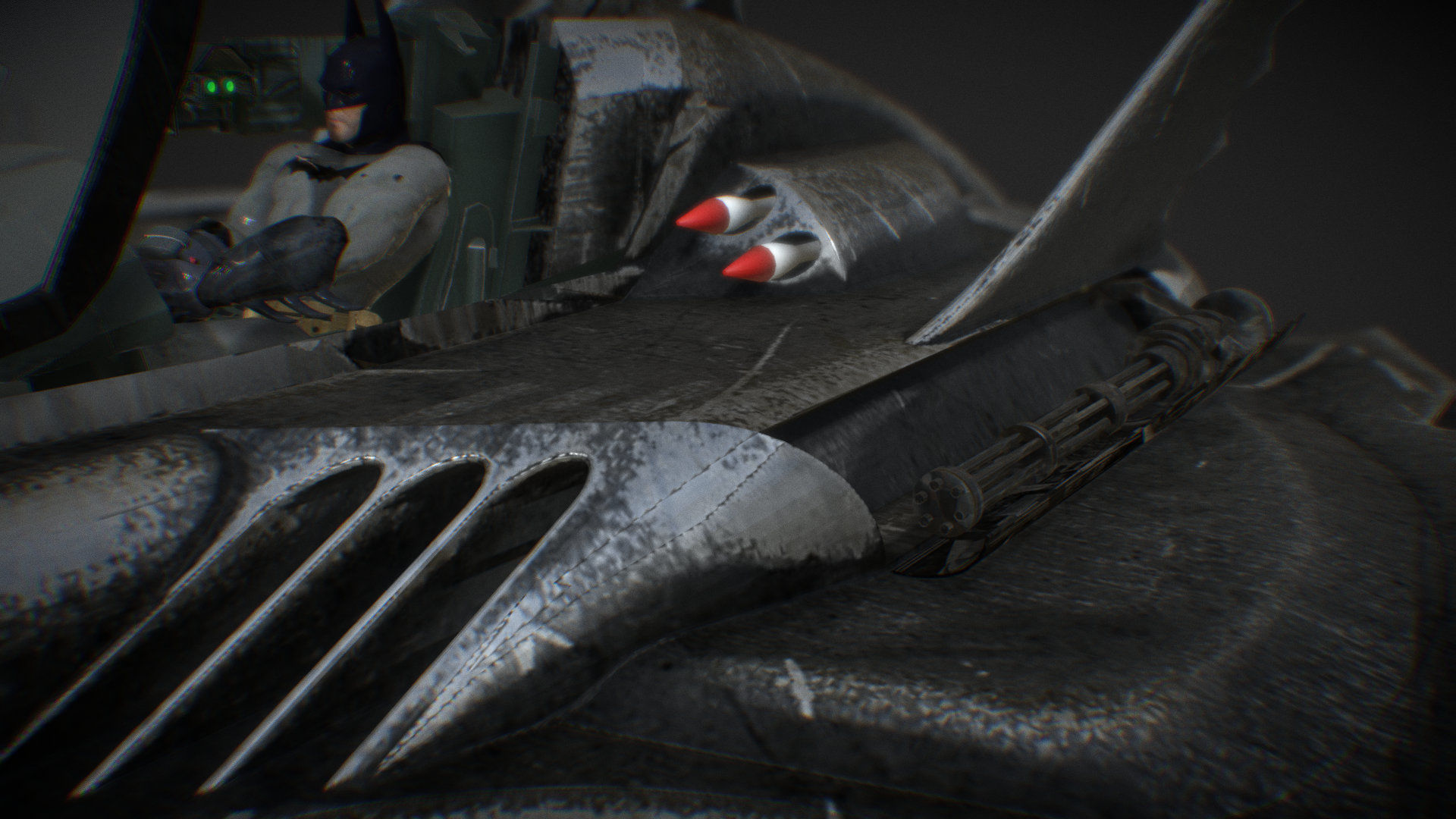 Batwing from the film Batman 1989 Low-poly 3D model_3