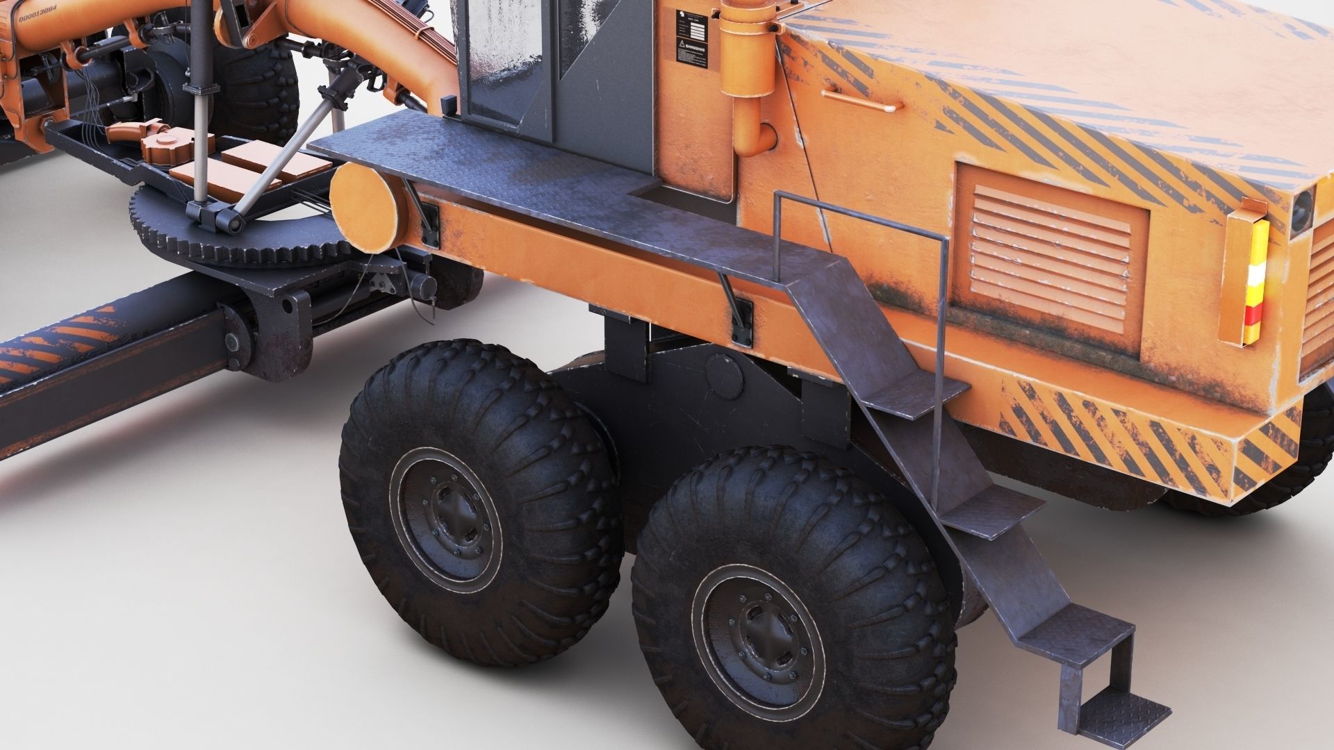 Motor Grader 3D model_11