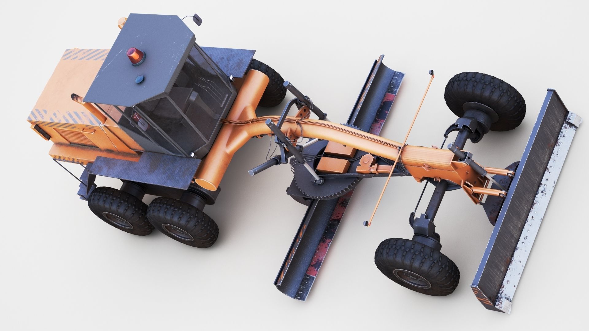 Motor Grader 3D model_6