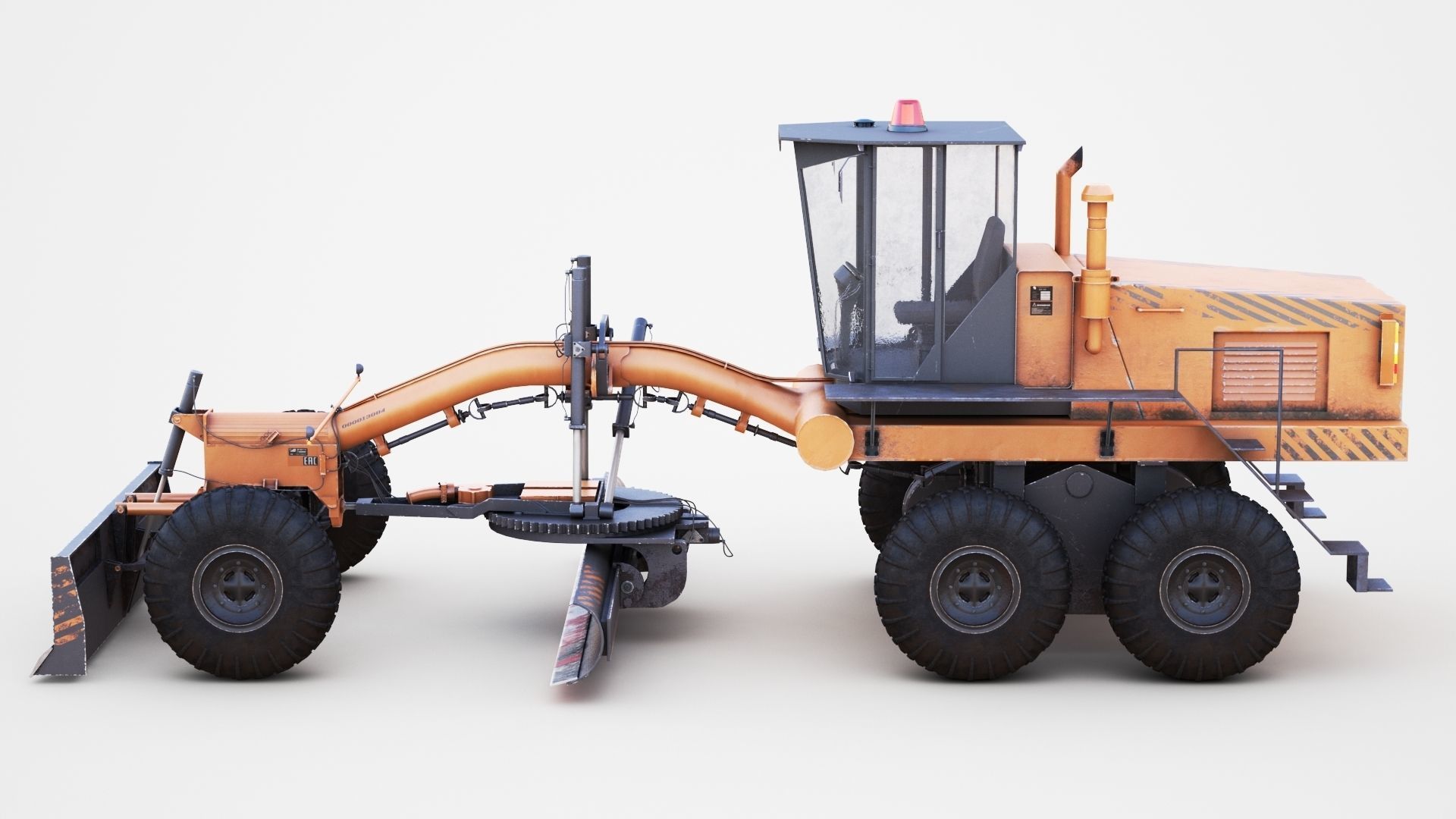 Motor Grader 3D model_1