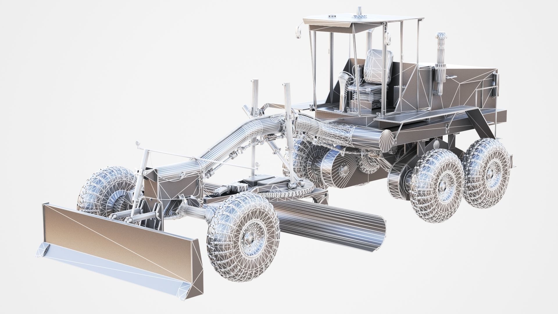 Motor Grader 3D model_16