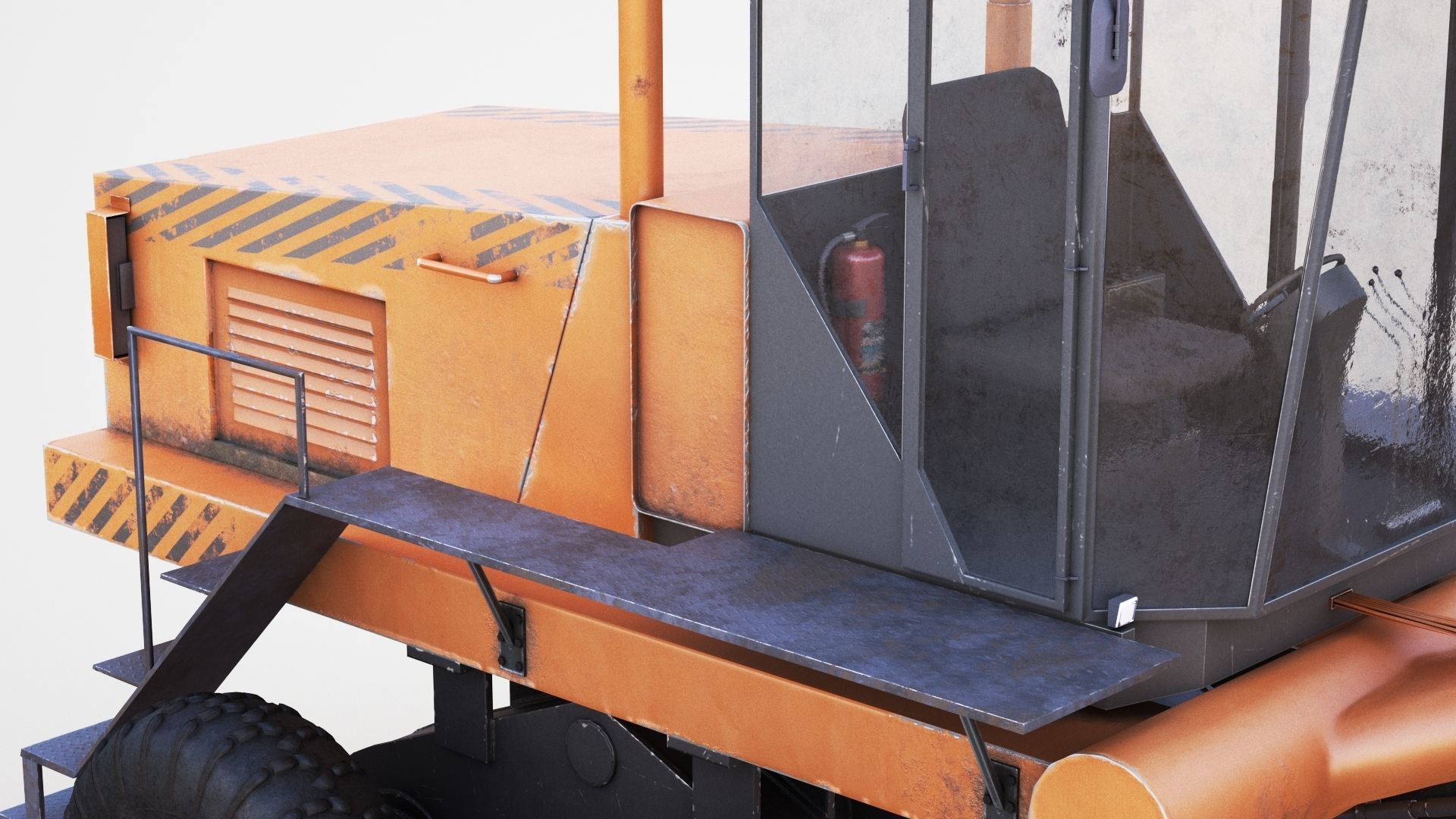 Motor Grader 3D model_10