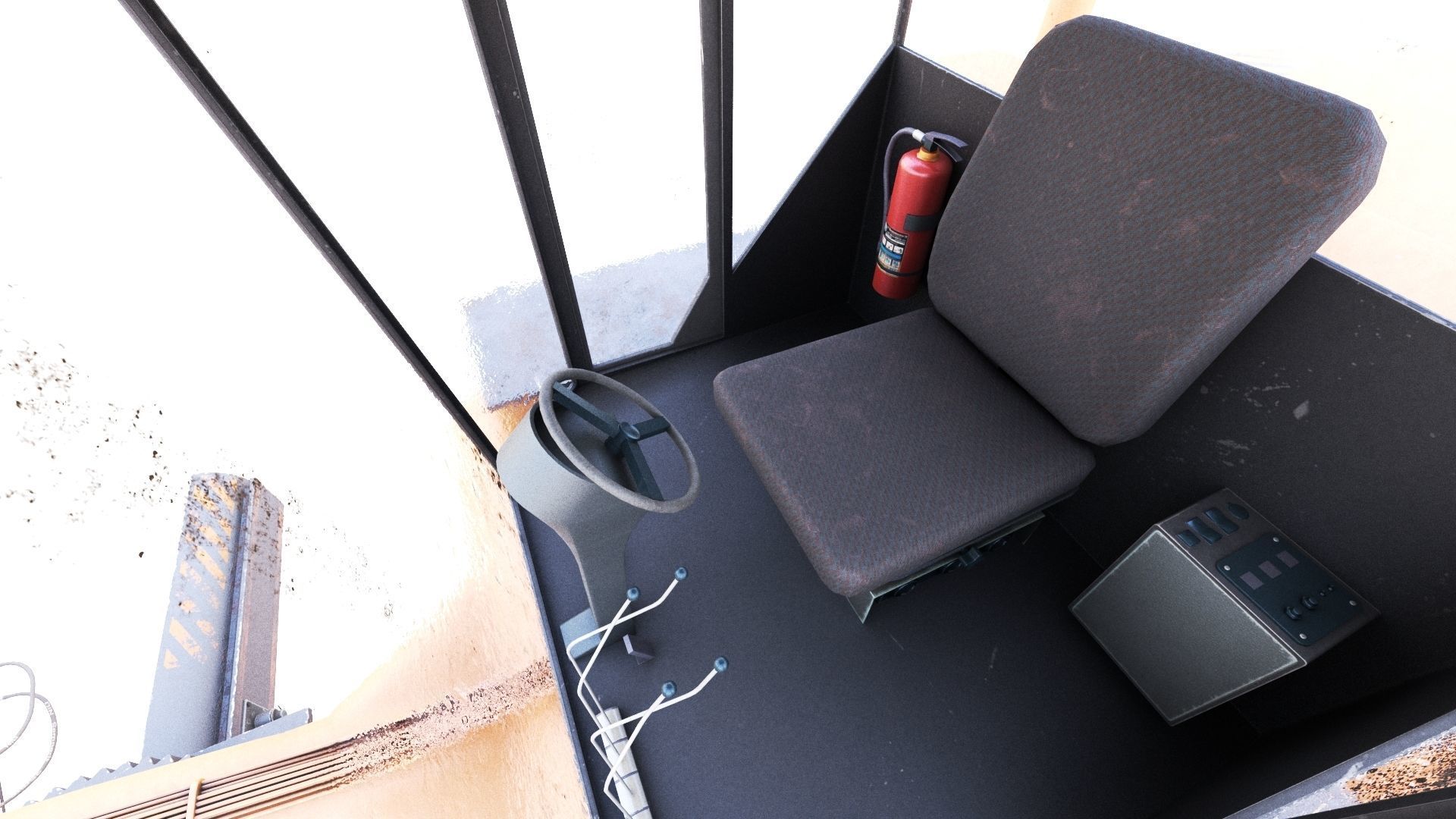 Motor Grader 3D model_13