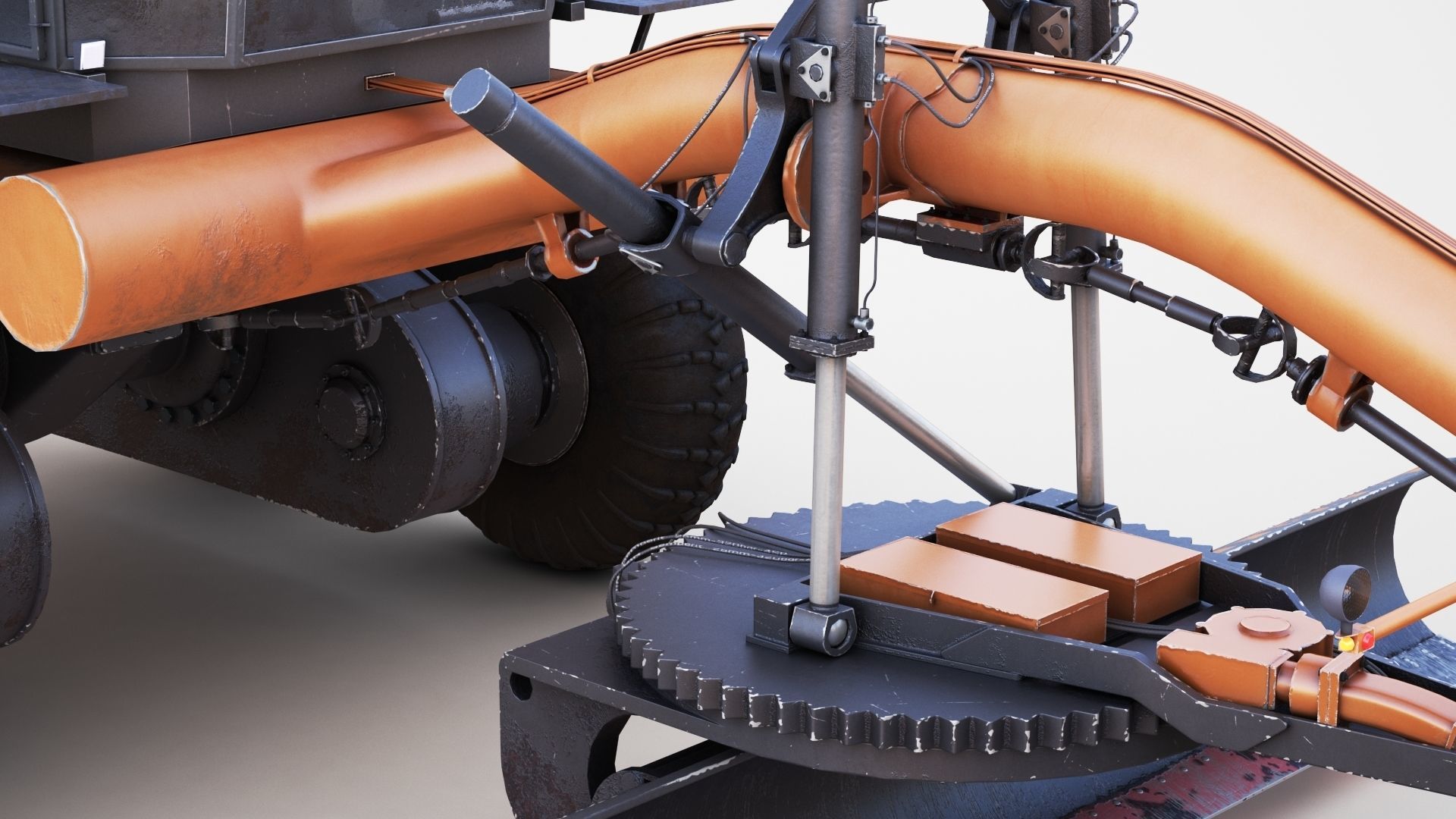 Motor Grader 3D model_9