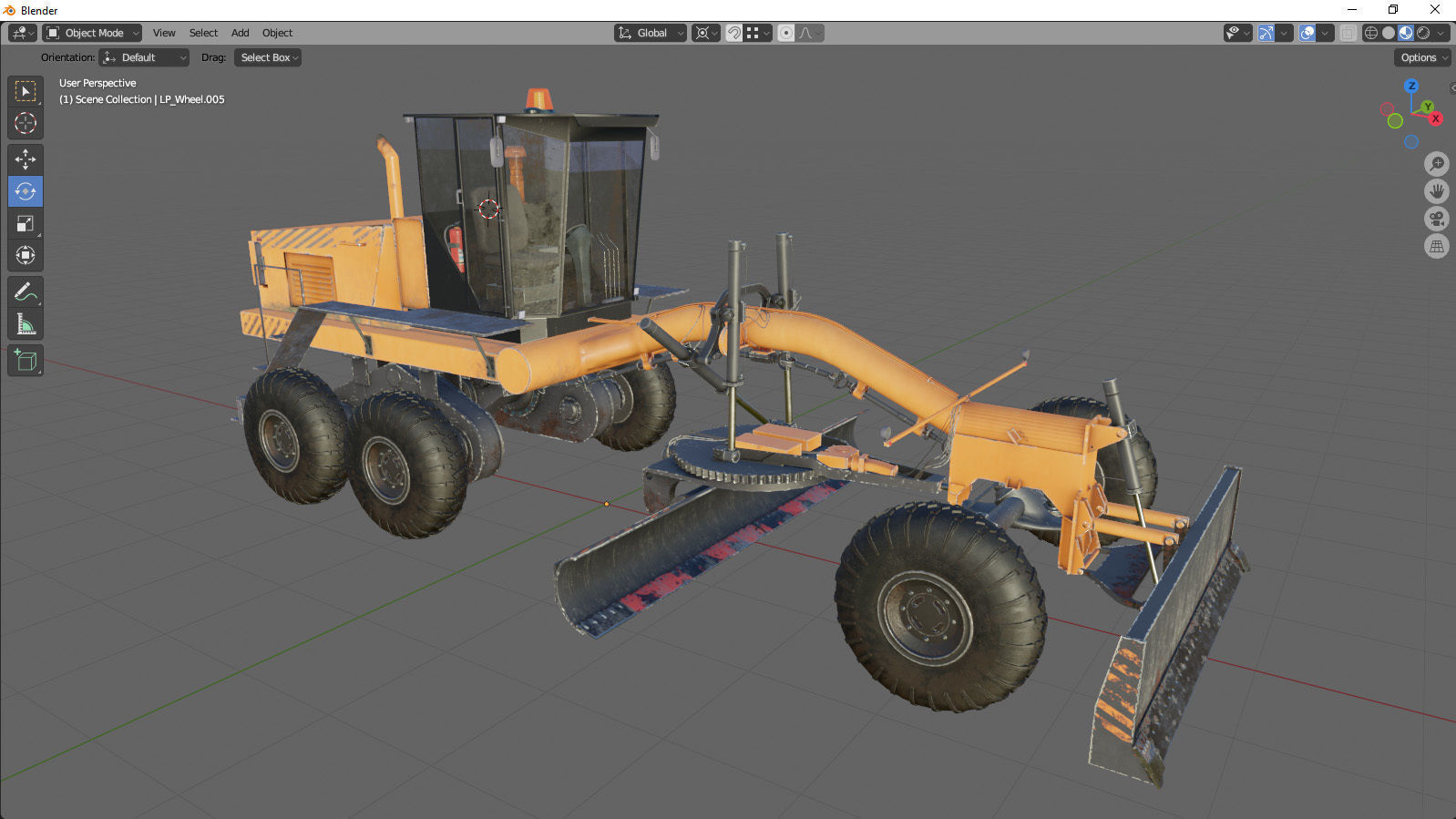 Motor Grader 3D model_14