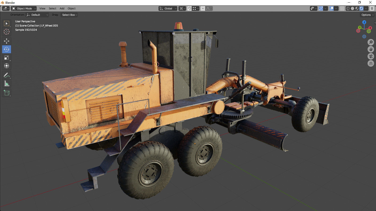 Motor Grader 3D model_15