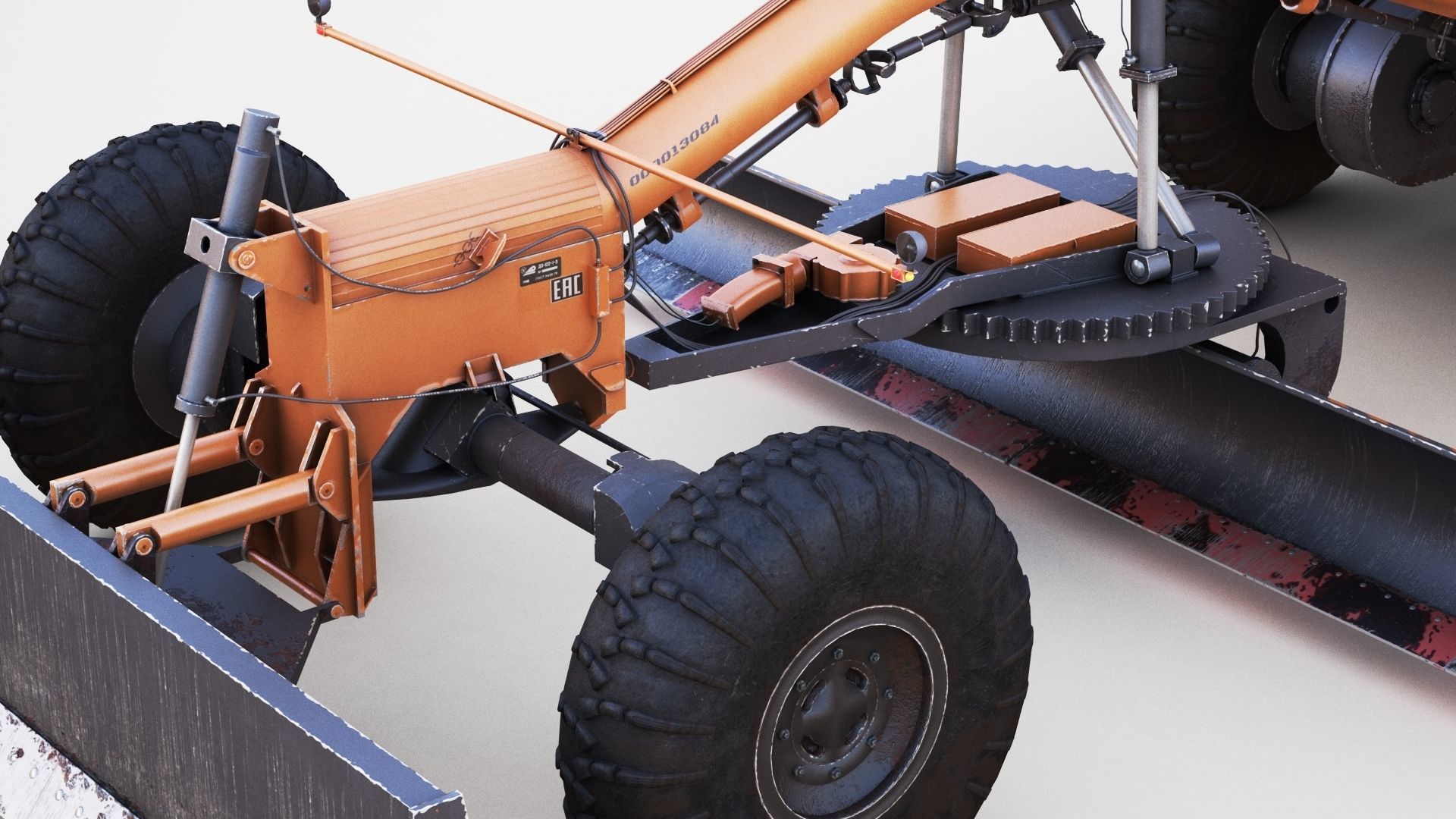Motor Grader 3D model_12
