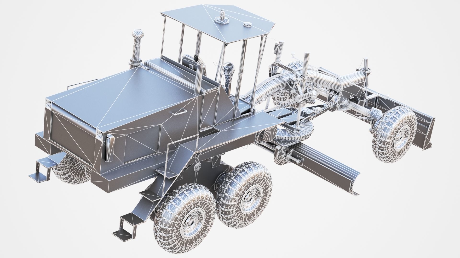 Motor Grader 3D model_17