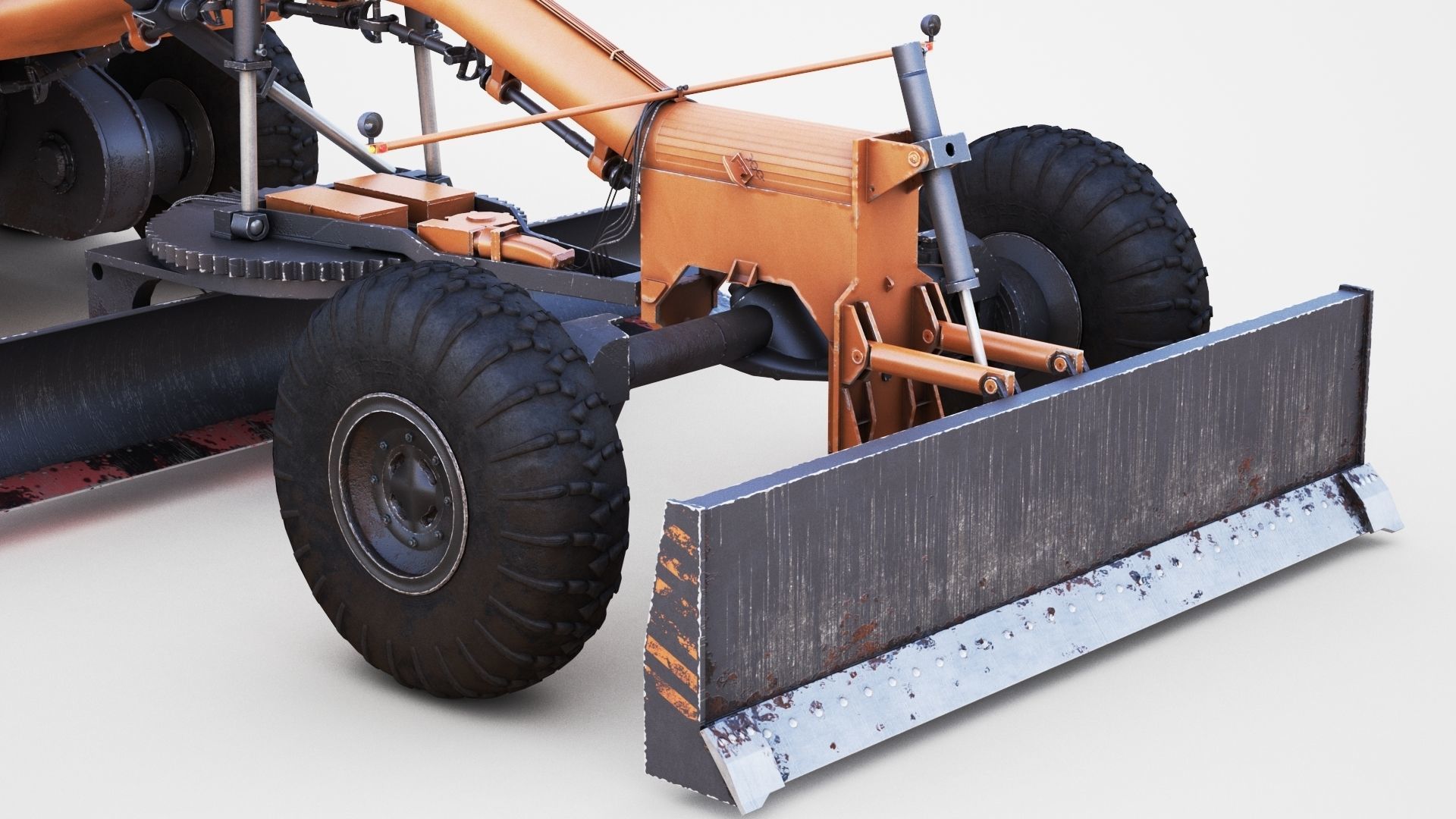 Motor Grader 3D model_8