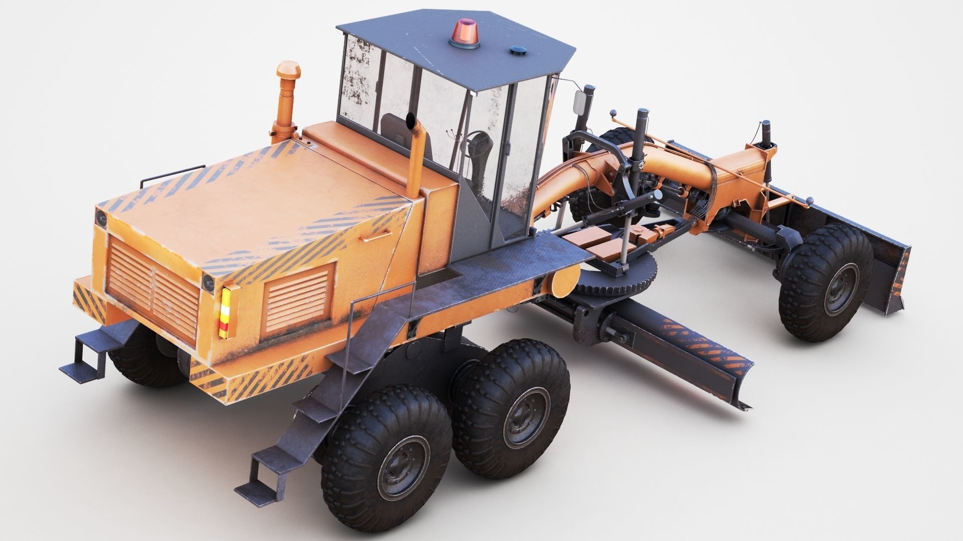 Motor Grader 3D model_4