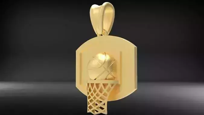 BASKETBALL HOOP CHARM PENDANT JEWELRY SPORTS